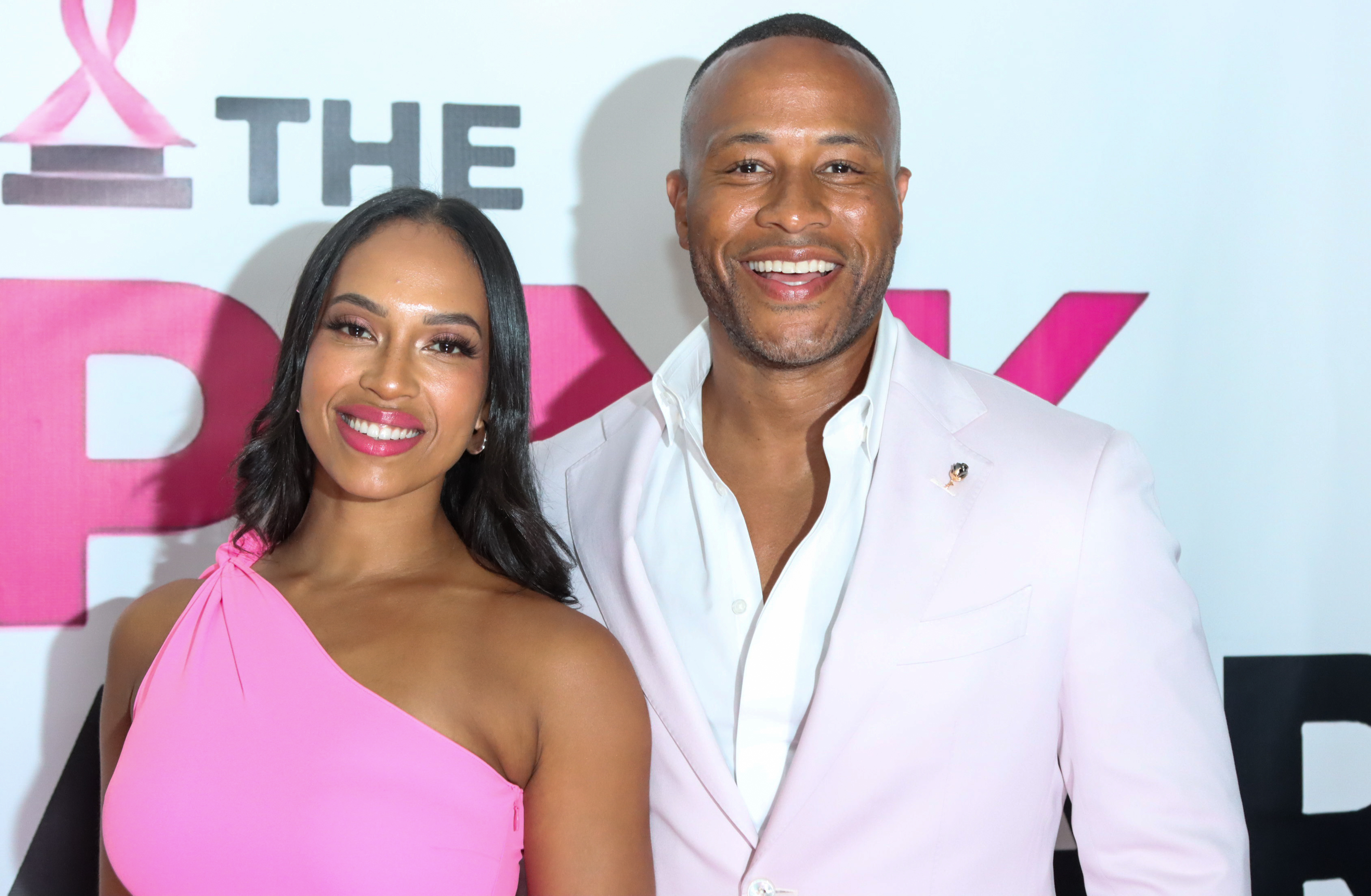 DeVon Franklin and Maria Castillo attend The Pink Awards at The House of Hope Atlanta in Georgia, on October 12, 2024.