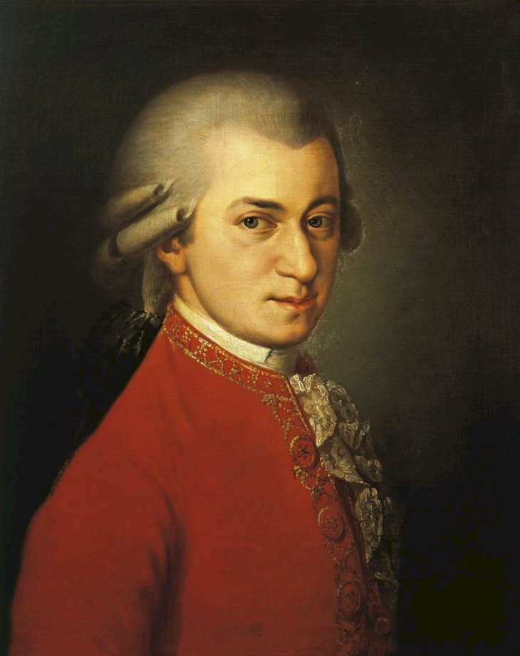 UNSPECIFIED - CIRCA 1986: Austria - 18th century. Portrait of Wolfgang Amadeus Mozart (Salzburg, 1756 - Vienna, 1791), Austrian composer and pianist. (Photo By DEA / A. DAGLI ORTI/De Agostini via Getty Images)