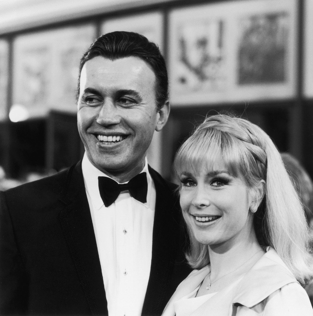 Married American actors Michael Ansara and Barbara Eden at the premiere of director Basil Deardon's film 'Khartoum'. | Source: Getty Images