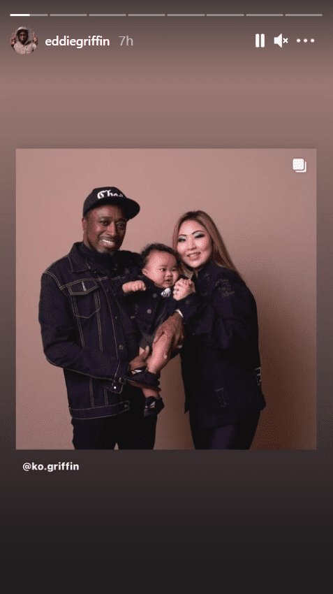 A photo of Eddie Griffin, his wife and their son on his Instagram story | Photo: instagram.com/eddiegriffin/