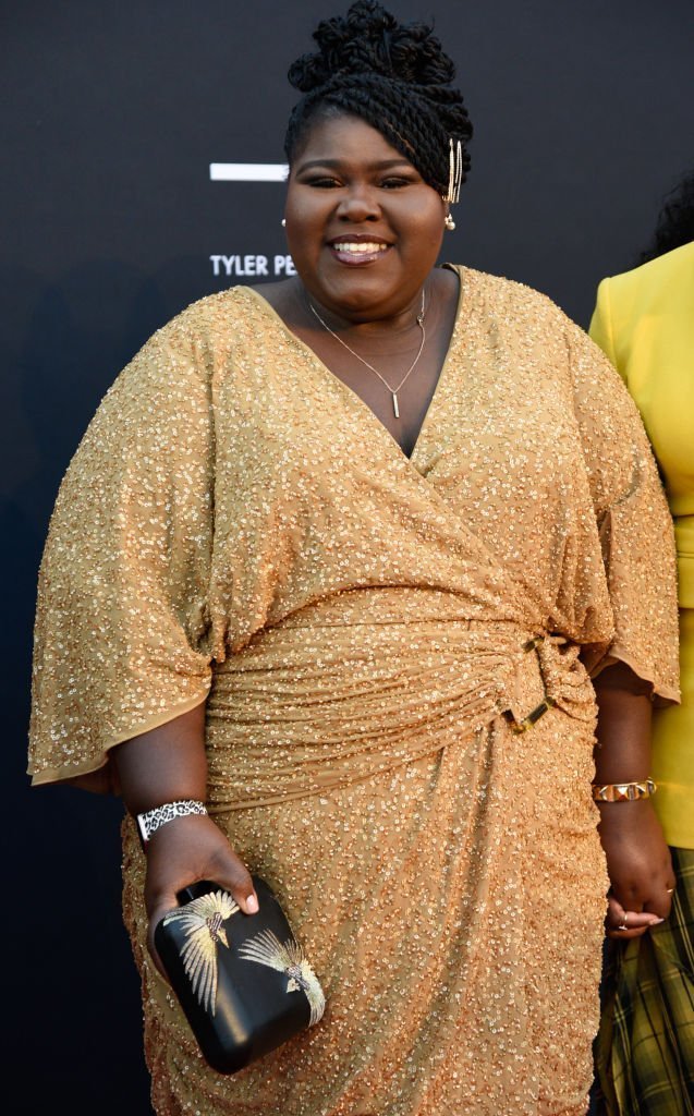 Gabby Sidibe Flaunts Slimmer Body in Shiny Gown as She Dances with