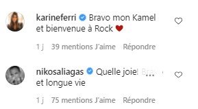 Des célébrités félicitant la venue au monde du fils de Kamel. | Photo : Instagram / Kameloualioff