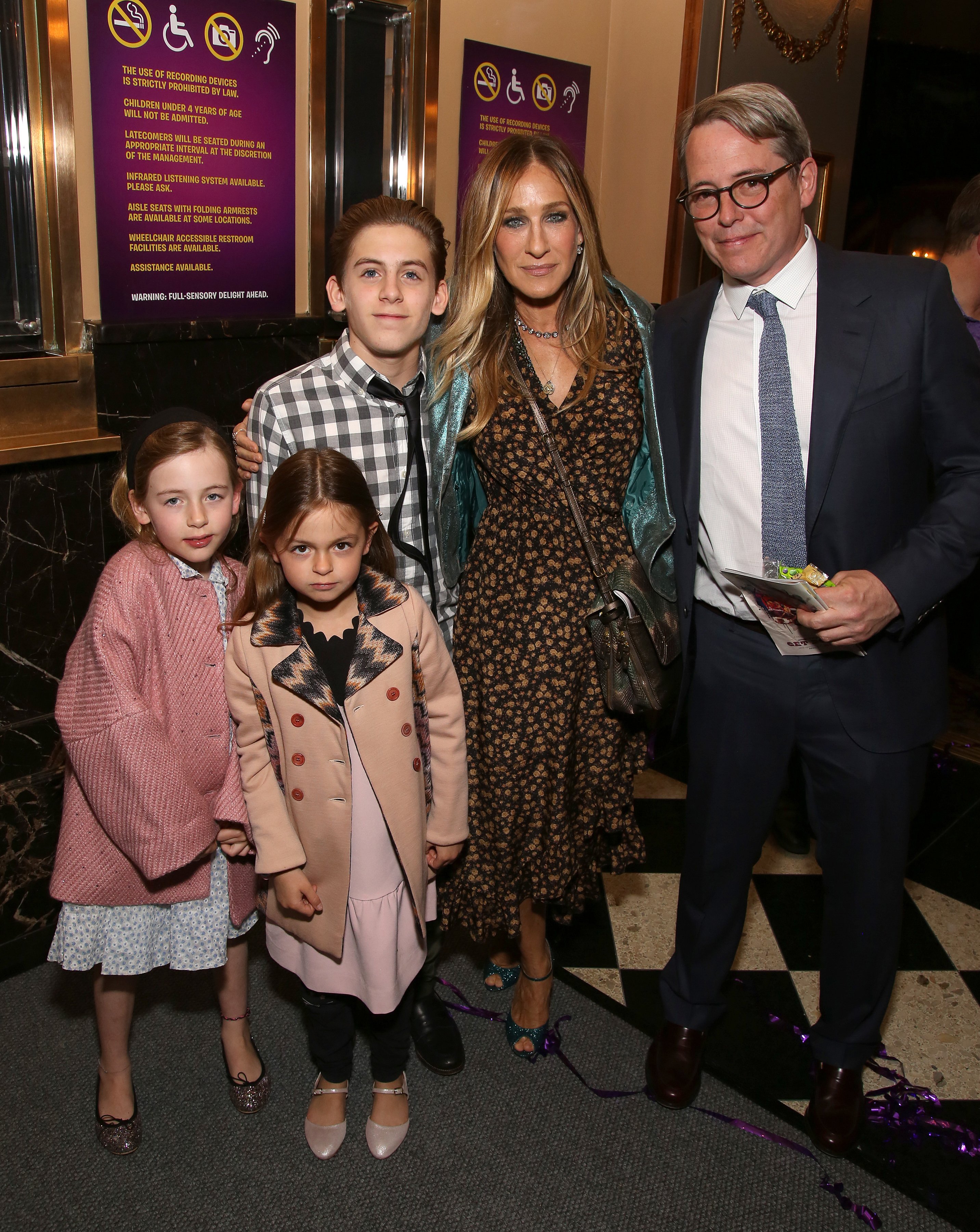 Tabitha Marion Loretta, James Wilkie  Sarah Jessica Parker and Matthew Broderick at the Pier 60 on April 23, 2017 in New York City. | Source: Getty Images
