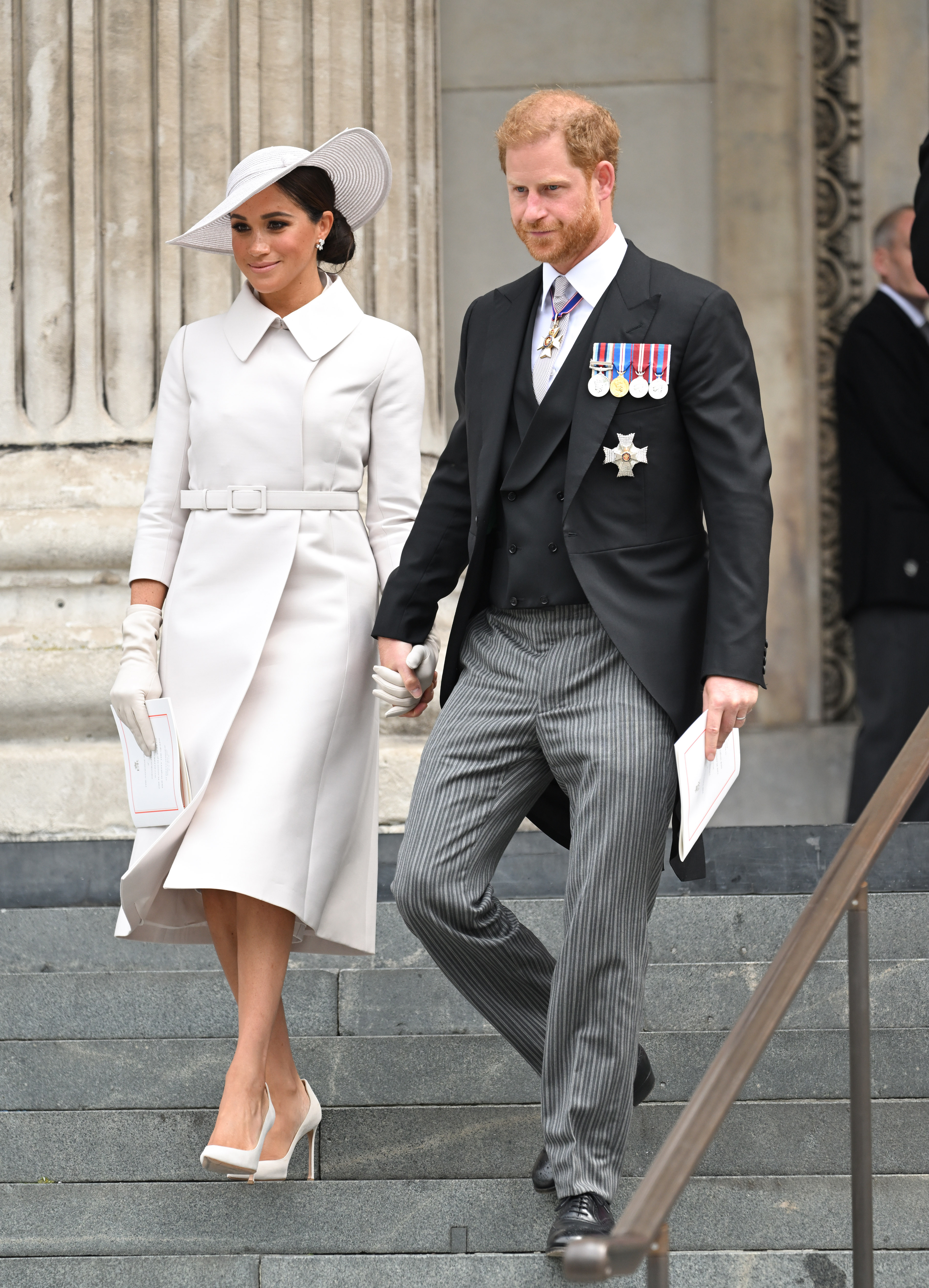 Meghan Markle and Prince Harry attend the National Service of Thanksgiving at St Paul's Cathedral on June 3, 2022 in London, England. | Source: Getty Images