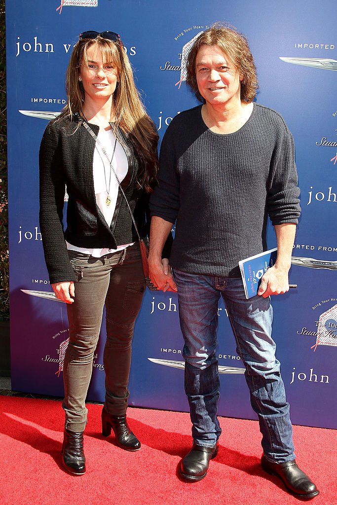 Janie Liszewski and Edward Van Halen at John Varvatos Los Angeles on March 10, 2013 in Los Angeles, California. | Source: Getty Images