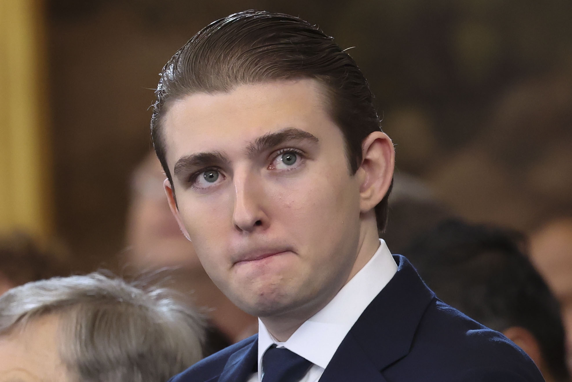 Barron Trump at Donald Trump's inauguration ceremonies in Washington, DC on January 20, 2025. | Source: Getty Images