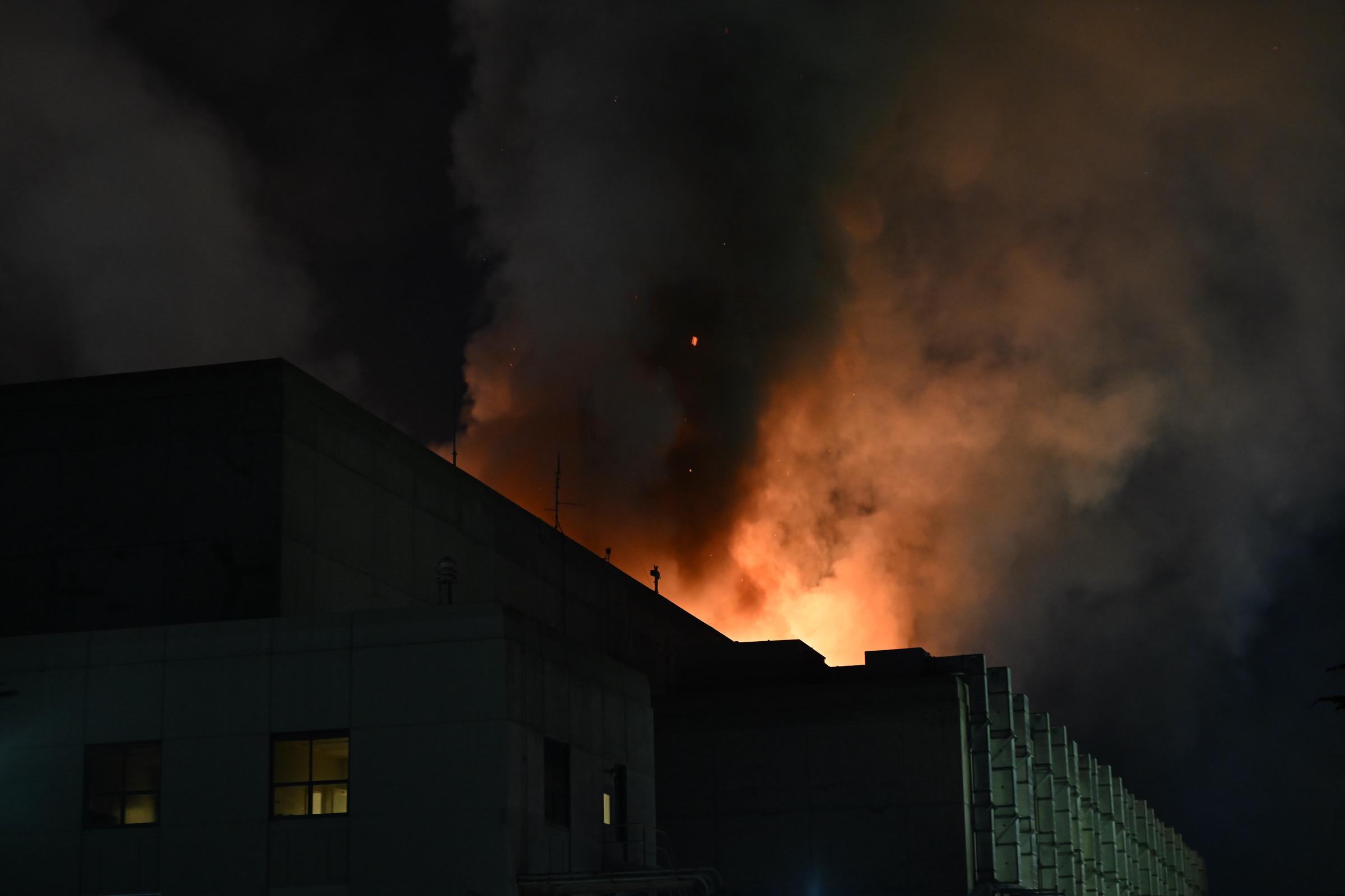 A photo of the fire at Moss Landing Power Plant on January 17, 2025. | Source: Getty Images