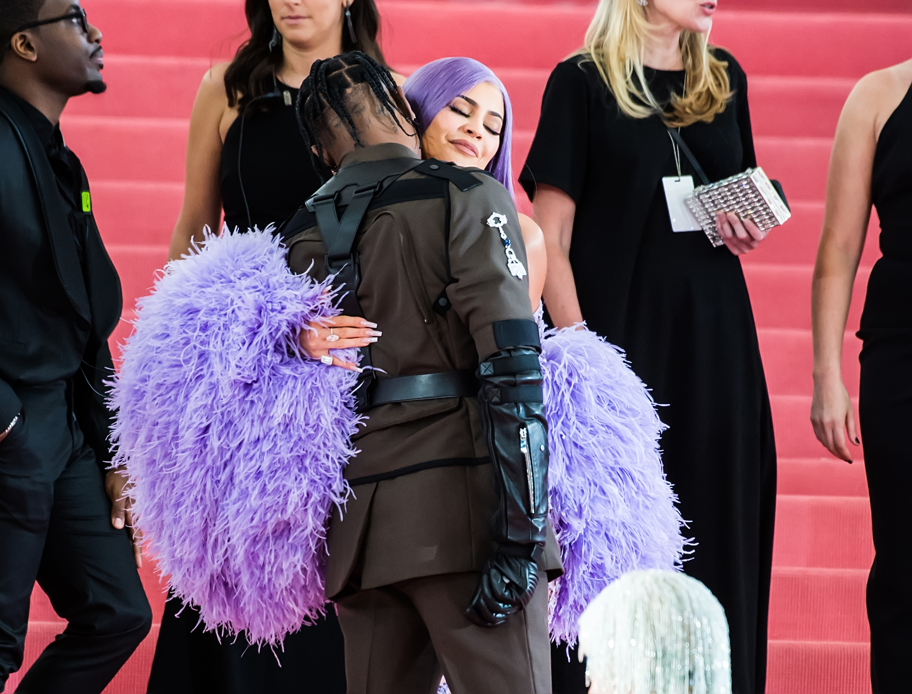 Kylie Jenner and rapper Travis Scott are seen arriving to the 2019 Met Gala Celebrating Camp: Notes on Fashion at The Metropolitan Museum of Art on May 6, 2019 in New York City. | Source: Getty Images