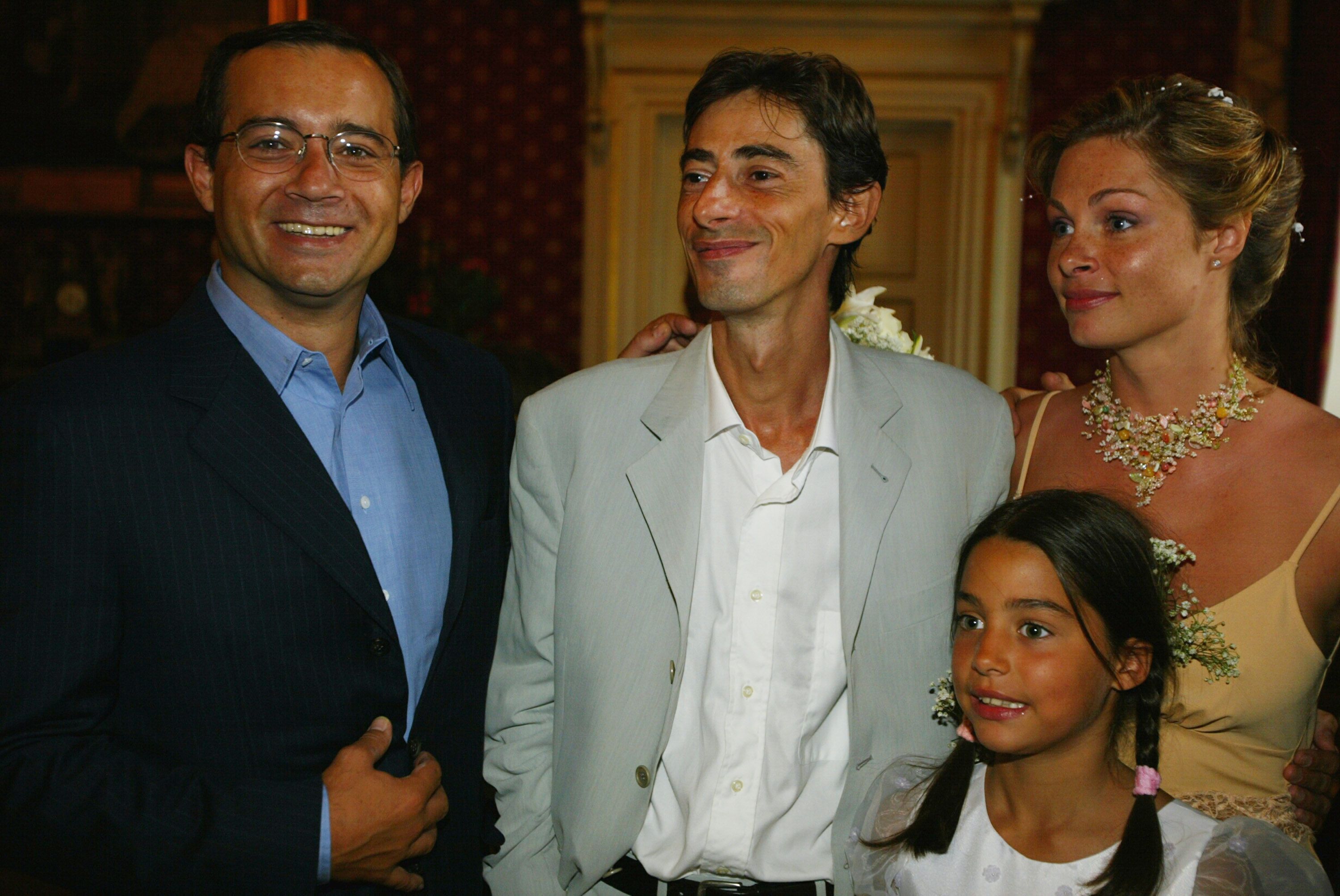 Philippe Vecchi, Jean-Luc Delarue et Macha Polikarpova. l Source : Getty Images