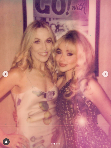 Sheryl Crow and Sabrina Carpenter posing for a photo together at the Grand Ole Opry, posted on October 8, 2025. | Source: Instagram/sabrinacarpenter