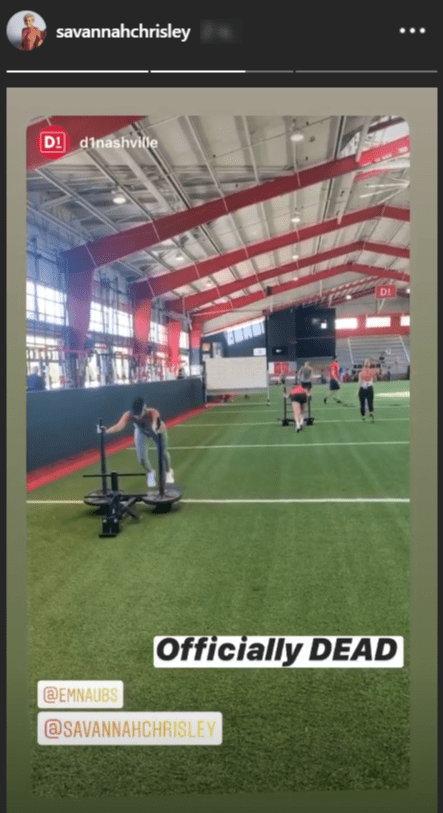 A photo of Savannah working out at the gym. | Photo: Instagram/savannahchrisley