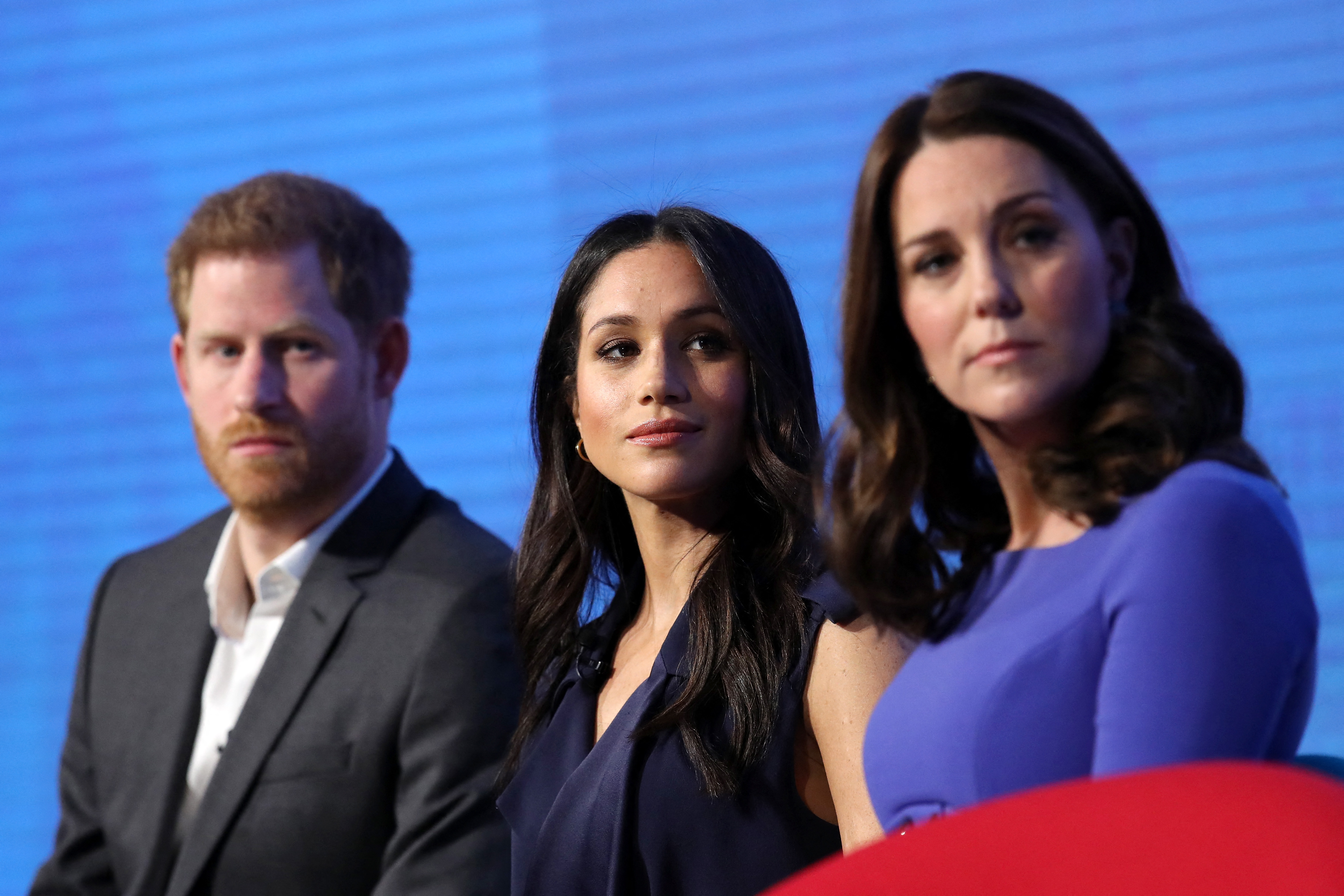 Prince Harry, Meghan Markle, and Kate Middleton at the first annual Royal Foundation Forum on February 28, 2018, in London. | Source: Getty Images