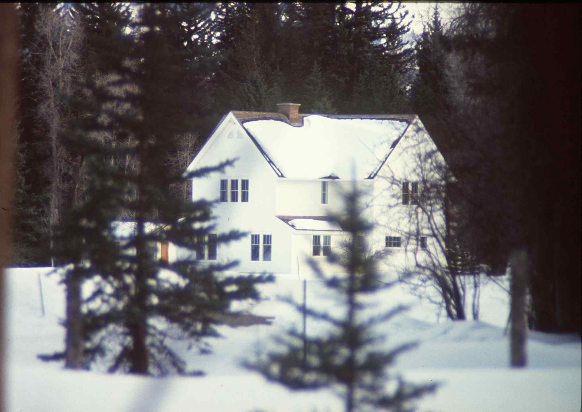 Die Außenansicht von Harrison Fords Haus in Jackson Hole, Wyoming, im Jahr 1992 | Quelle: Getty Images