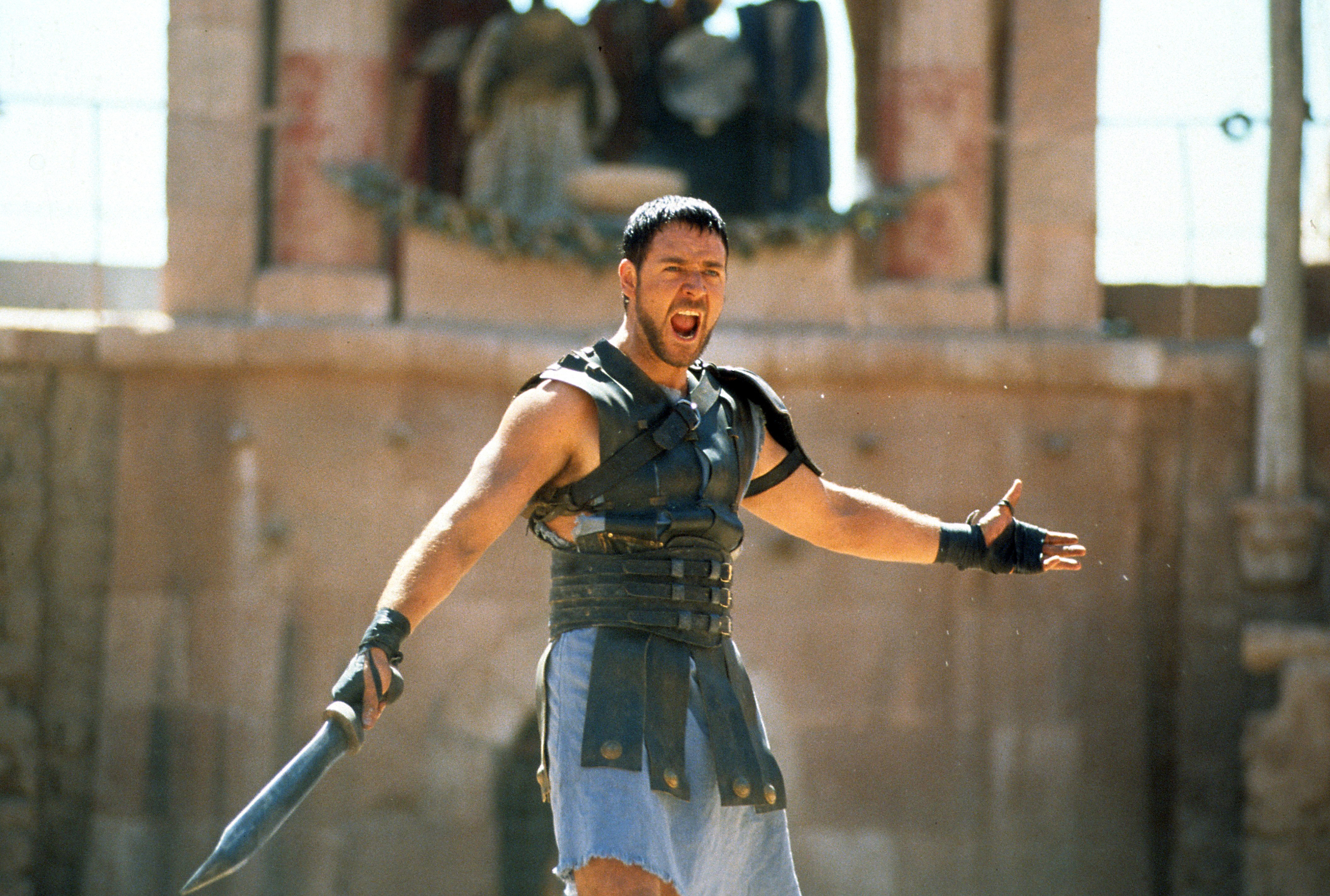 Russell Crowe in "Gladiator", 2000 | Quelle: Getty Images