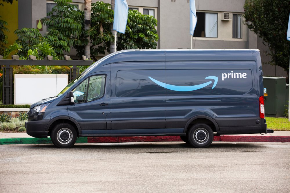 Vehículo de reparto de la compañía Amazon. | Foto: Shutterstock