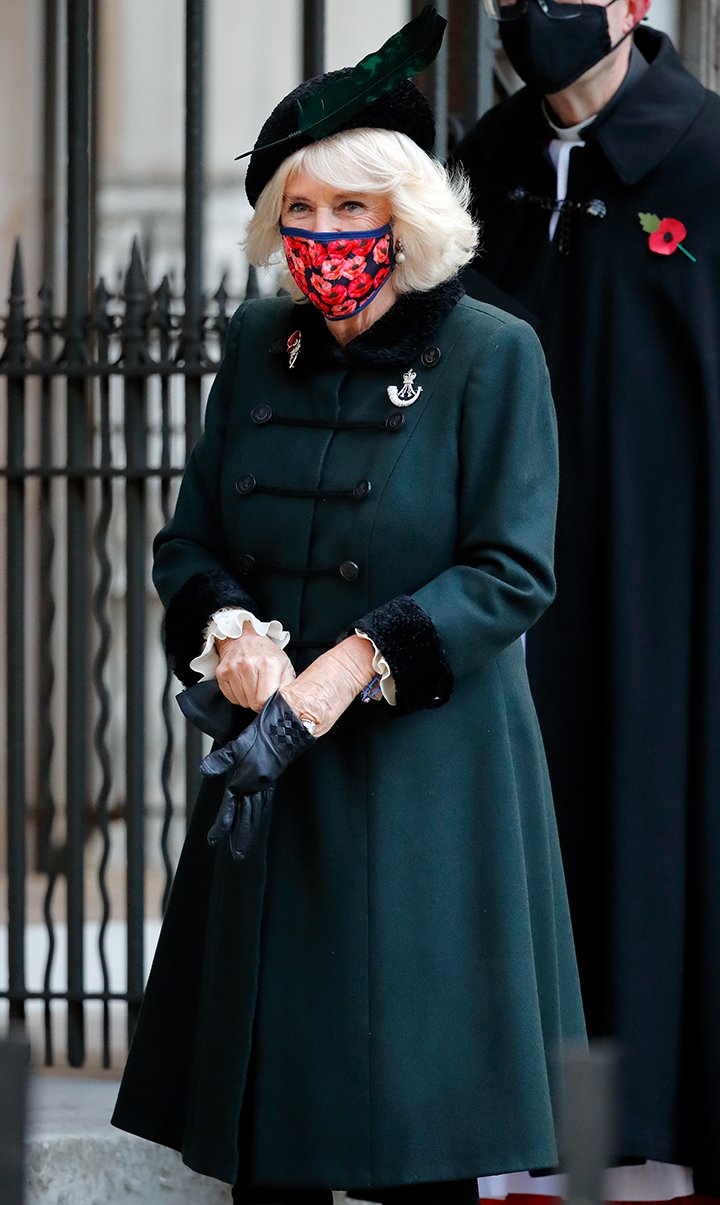 Camilla, Duchess of Cornwall visiting the 92nd Field of Remembrance at Westminster Abbey in London, England, in November 2020. I Image: Getty Images.
