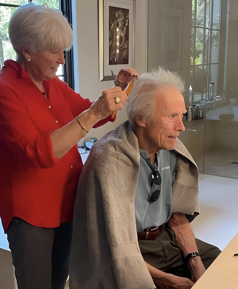 Betty Weider and Clint Eastwood from a post dated November 19, 2023. | Source: Instagram/barbersince98