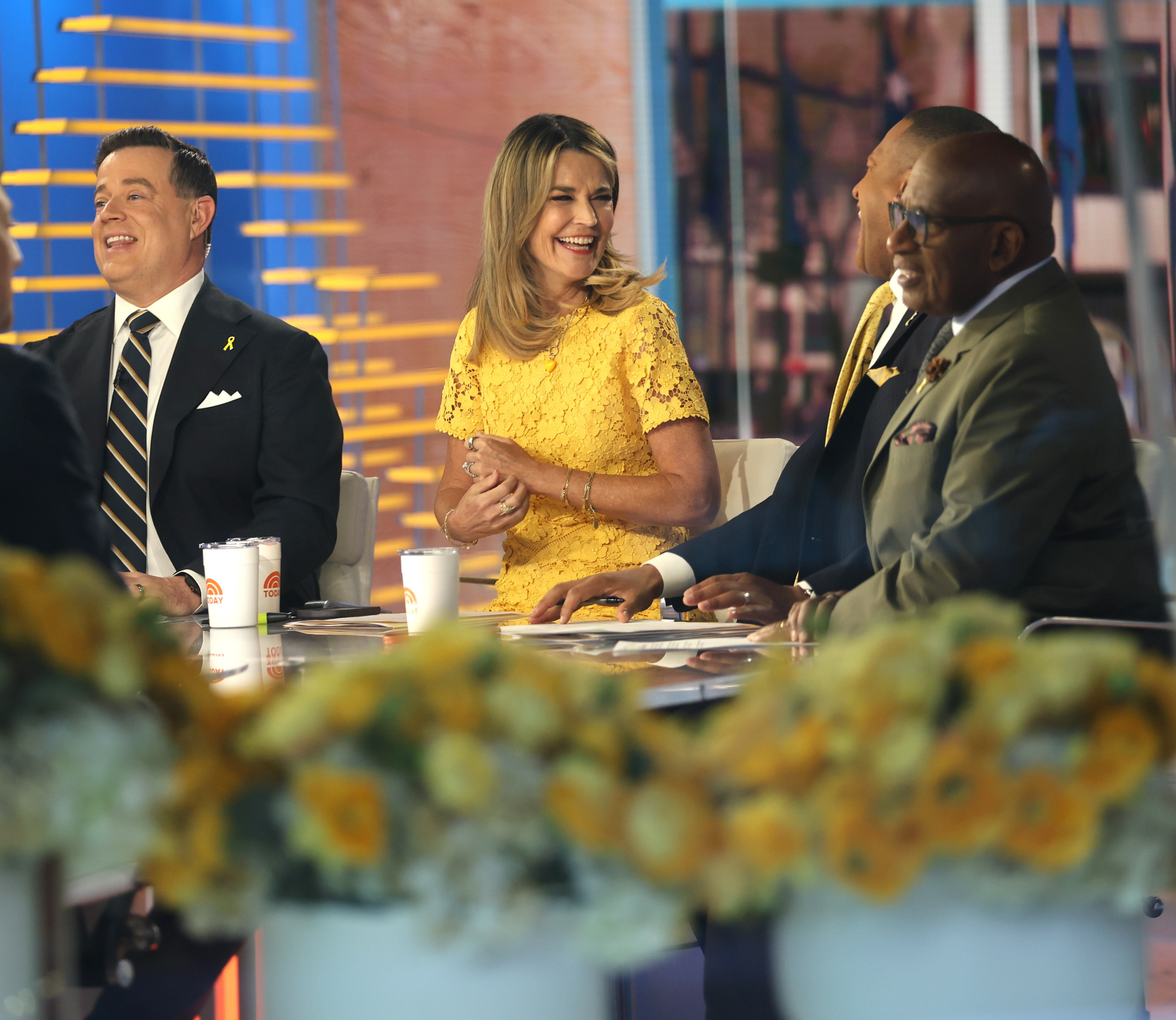 Carson Daly, Savannah Guthrie, and Al Roker appear on the "Today" show in New York City on April 6, 2026 | Source: Getty Images