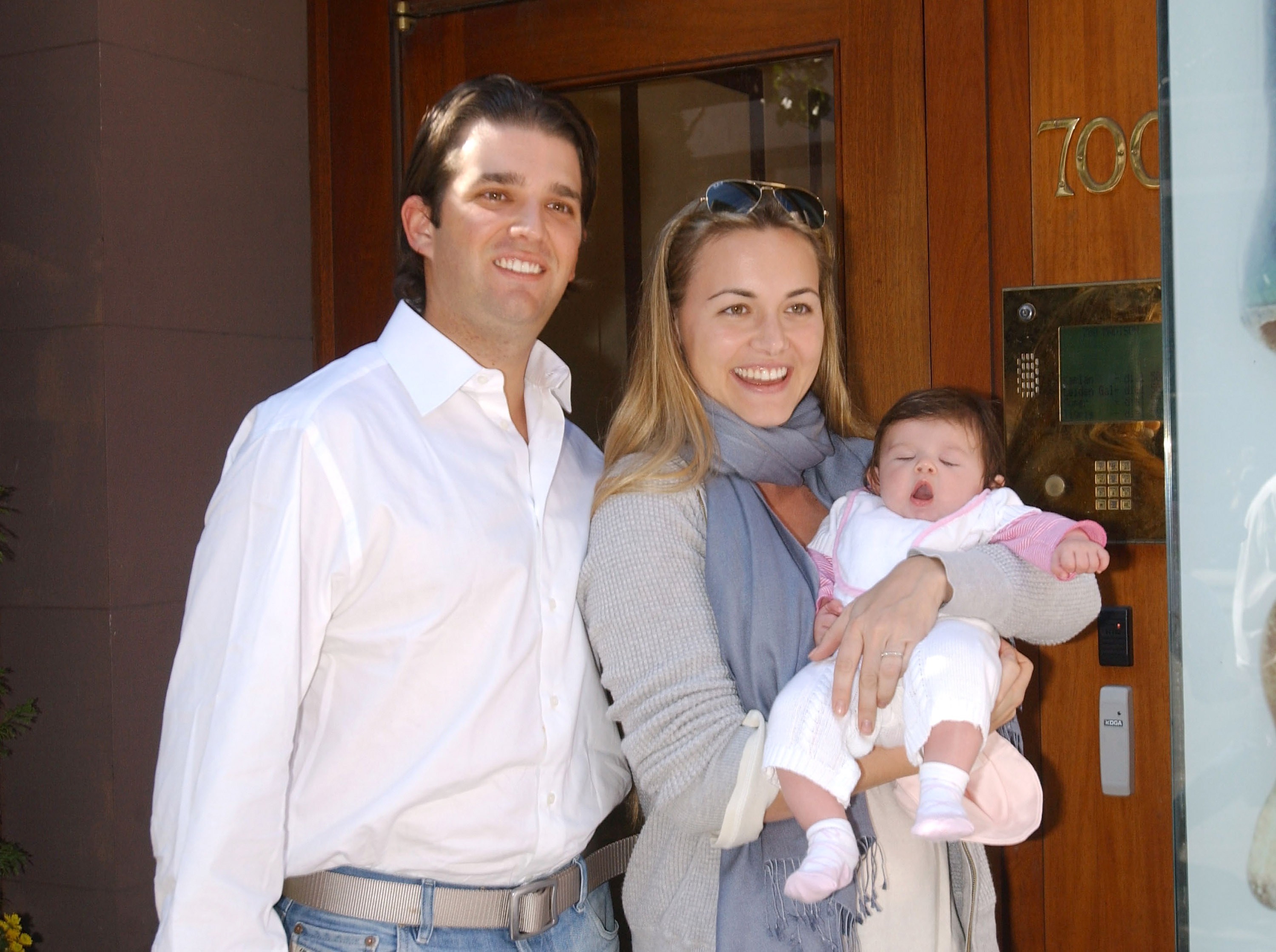 Donald Trump Jr. and wife Vanessa Trump pose with their daughter Kai Madison Trump on Madison Ave on September 29, 2007 in New York City | Source: Getty Images