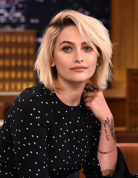 Paris Jackson visits The Tonight Show Starring Jimmy Fallon at Rockefeller Center in New York City on March 20, 2017. The appearance marked one of her early major television interviews, where she showcased her emerging confidence and charm in front of a national audience.