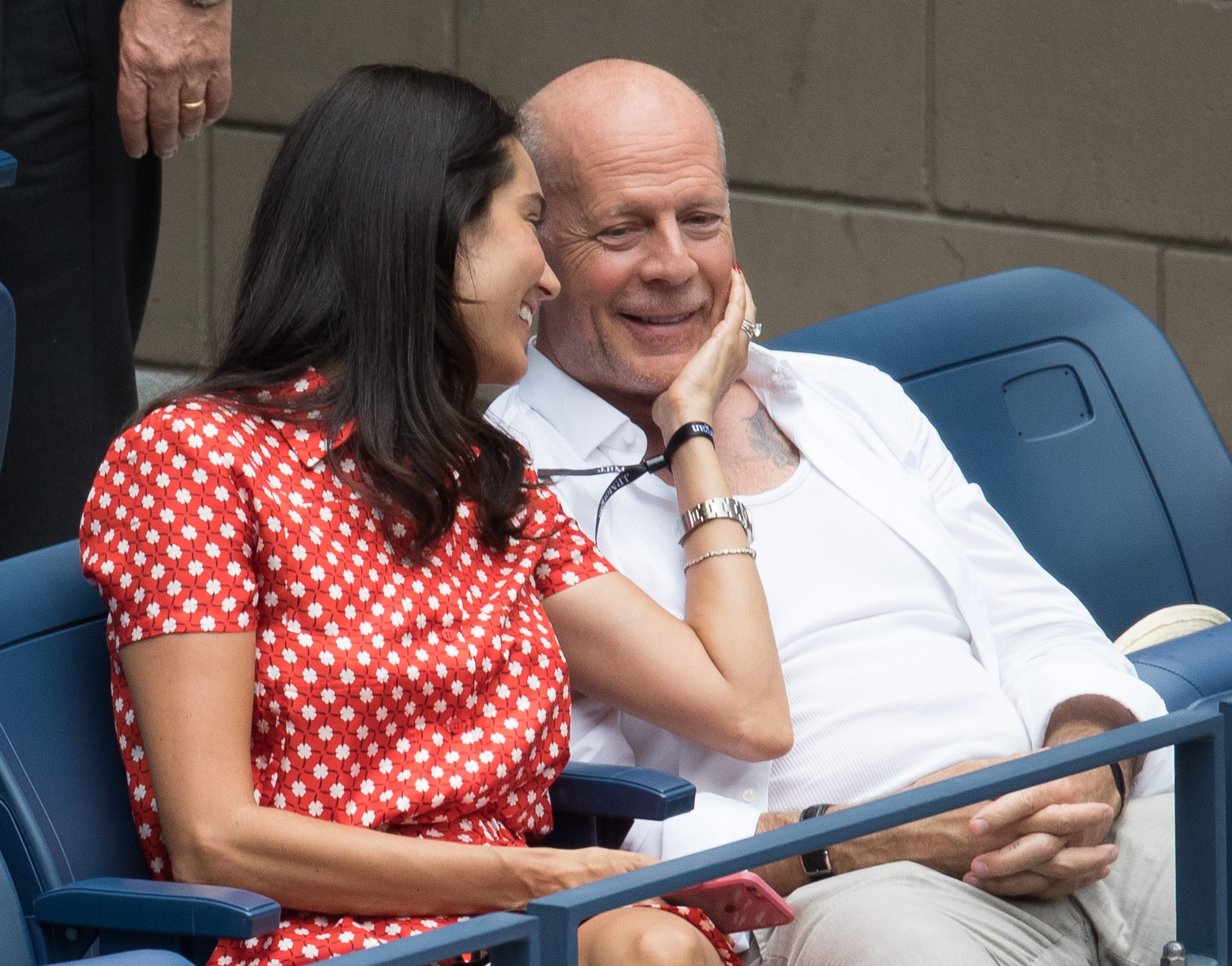 Bruce Willis and Emma Heming spotted at USTA Billie Jean King National Tennis Center on September 9, 2016 in Queens, New York City. | Source: Getty Images