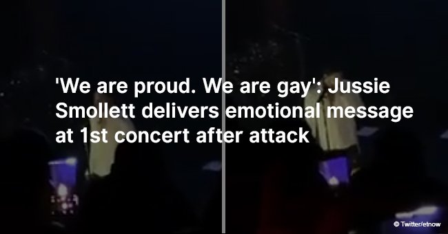 'We are proud. We are gay': Jussie Smollett delivers emotional message at 1st concert after attack