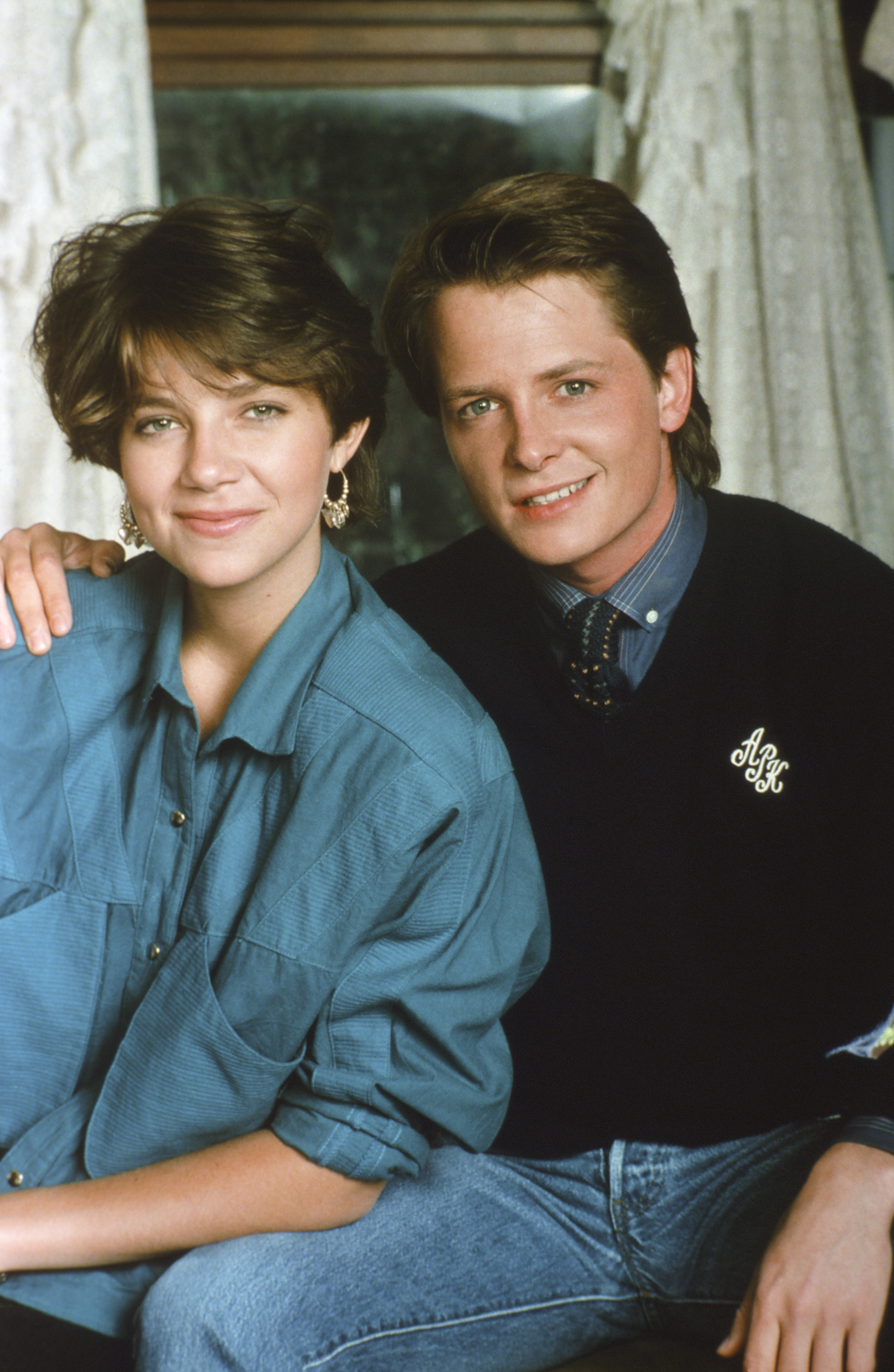 Justine Bateman and Michael J. Fox in "Family Ties," 1985 | Source: Getty Images