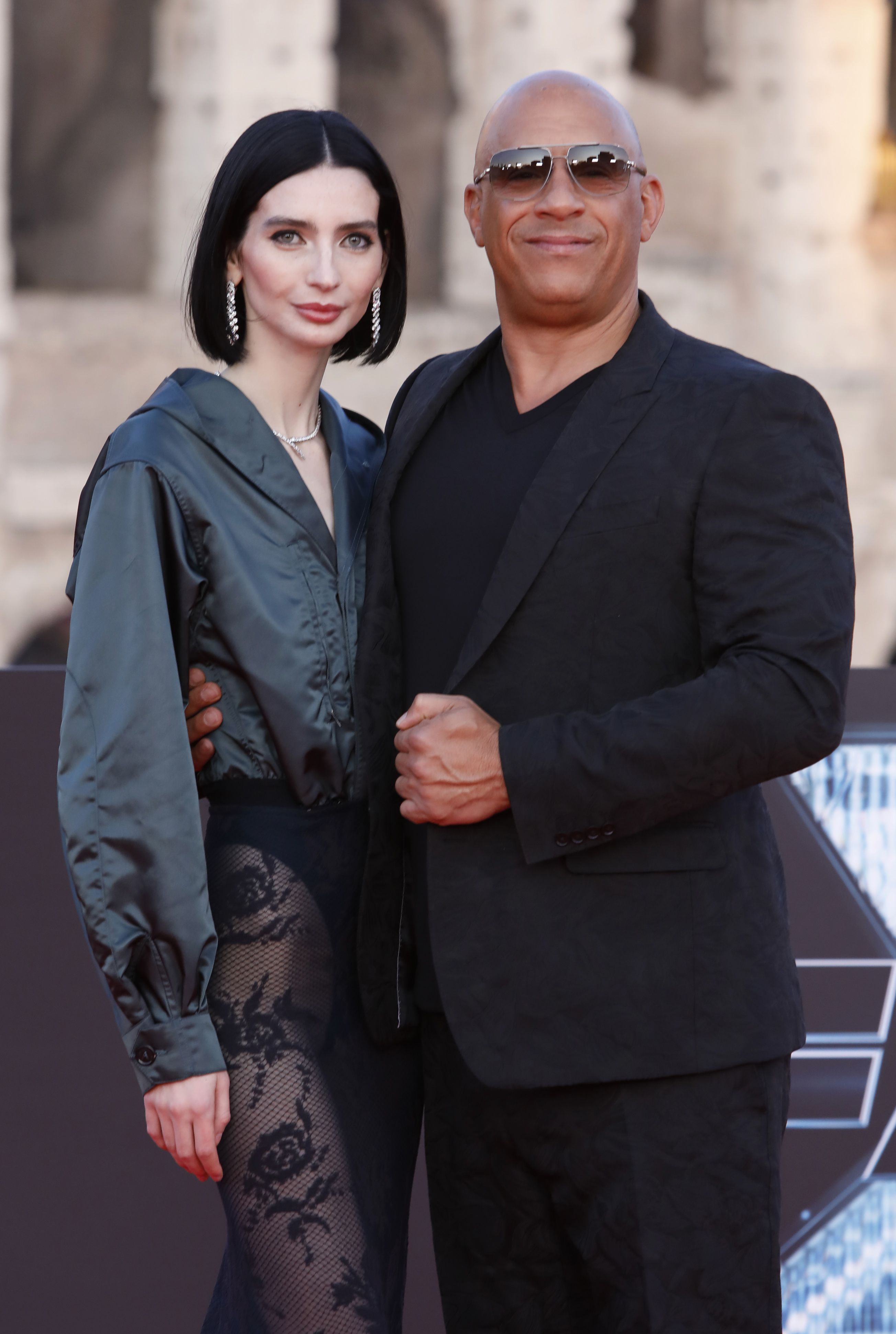 Vin Diesel and Meadow Walker at "Fast X" premiere at the Colosseum monument in Rome on May 12, 2023 | Source: Getty Images