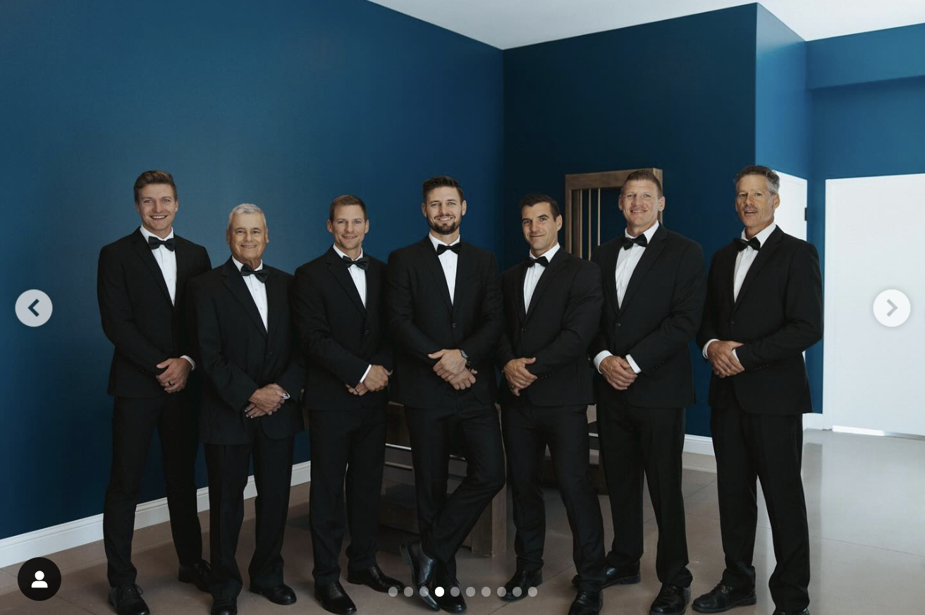 Stephen Wissmann and his dashing groomsmen, posted in August 2024 | Source: Instagram/janamduggar