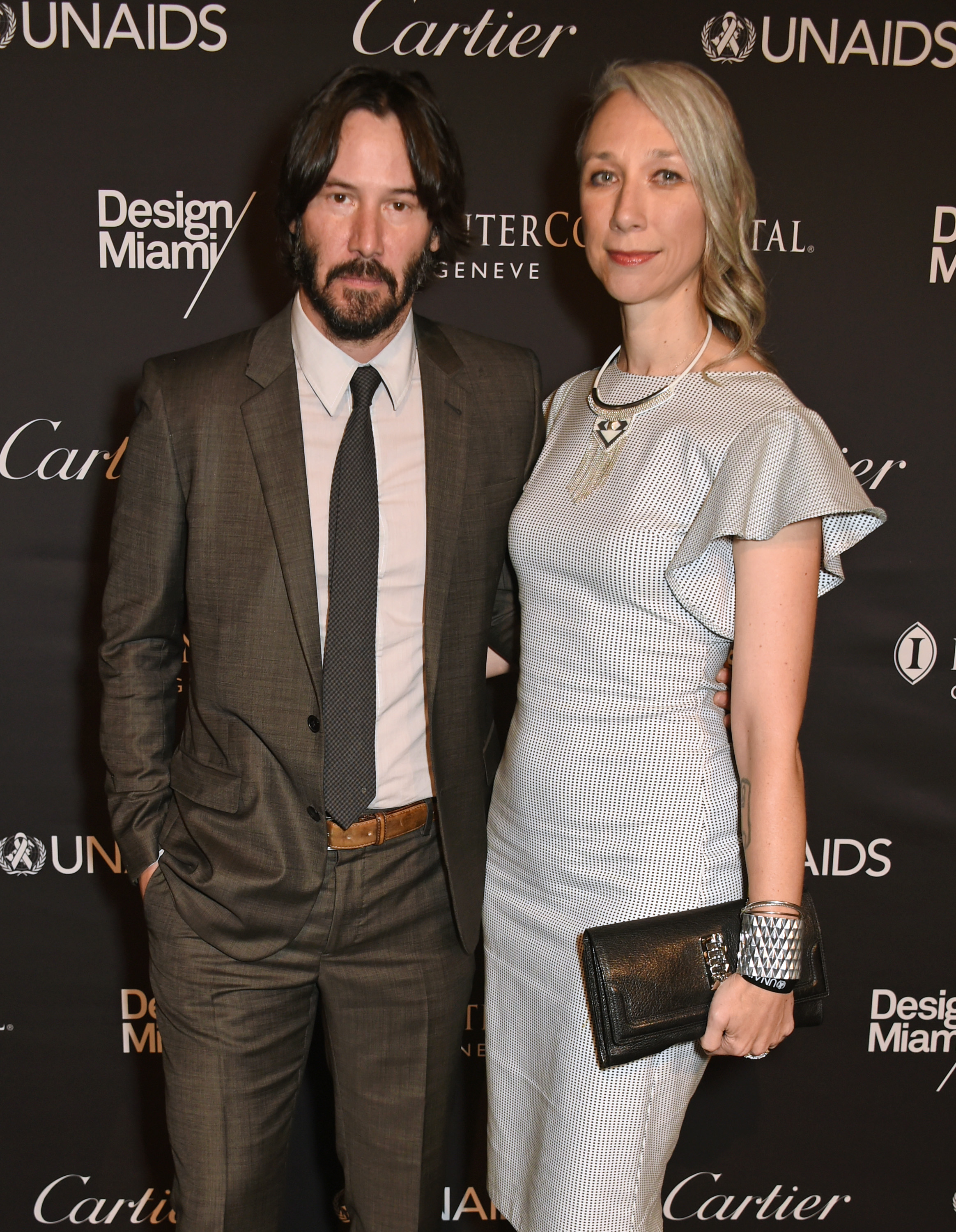 Keanu Reeves and Alexandra Grant at the UNAIDS Gala in Basel, Switzerland on June 13, 2016 | Source: Getty Images