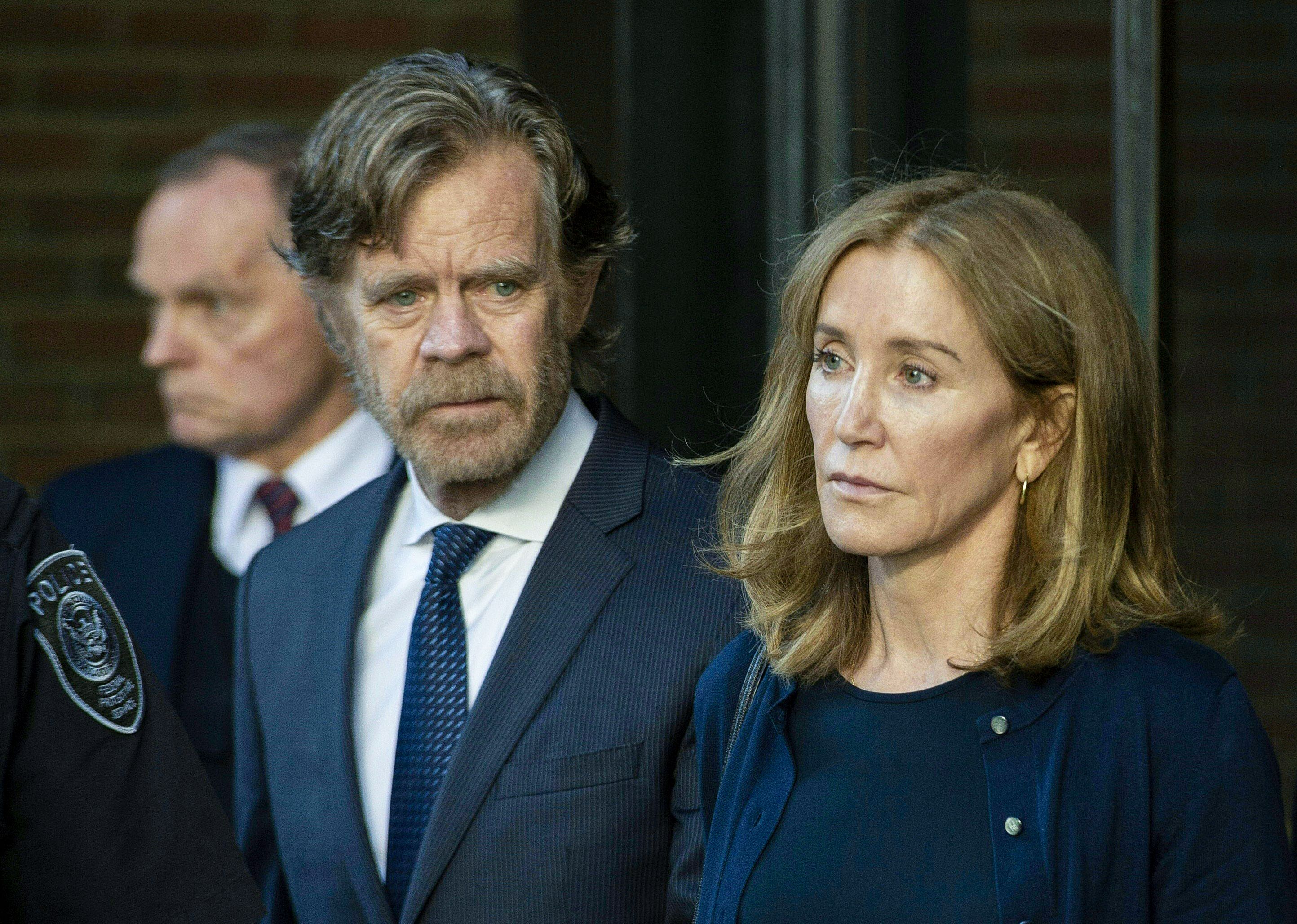 Felicity Huffman with her husband William H. Macy in Boston in 2019 | Source: Getty Images