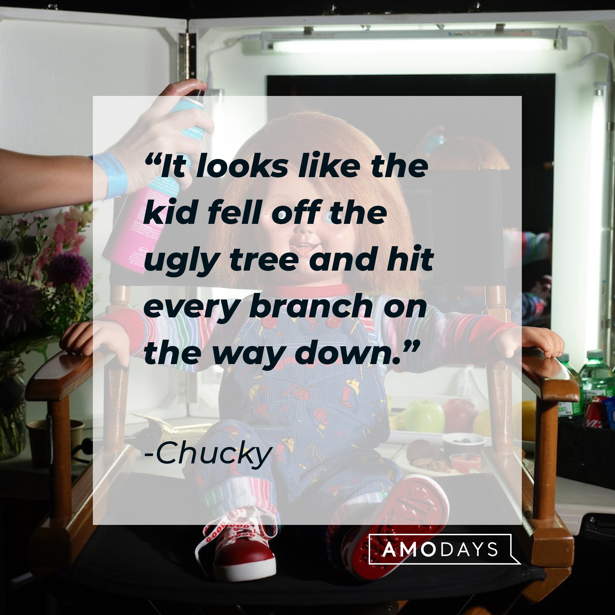 Chucky's quote: "It looks like the kid fell off the ugly tree and hit every branch on the way down.” | Image: AmoDays