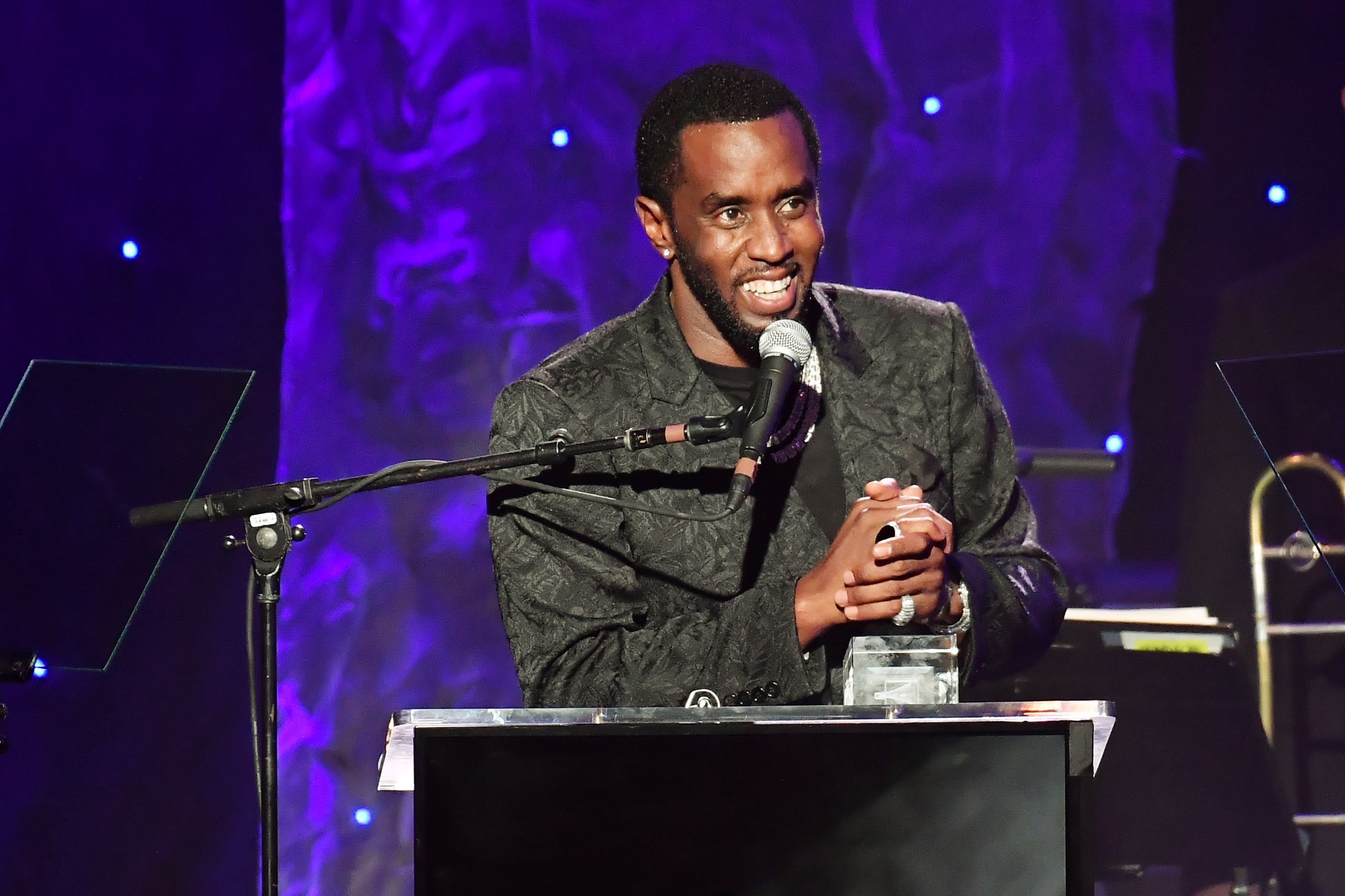 Sean "Diddy" Combs receiving the President's Merit Award at the Grammy Gala and Grammy Salute to Industry Icons on January 25, 2020 in Beverly Hills, California. | Source: Getty Images