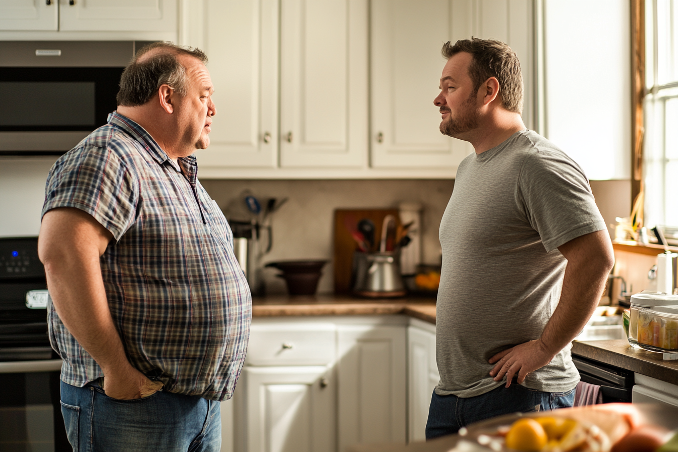 Two men in a kitchen | Source: Midjourney