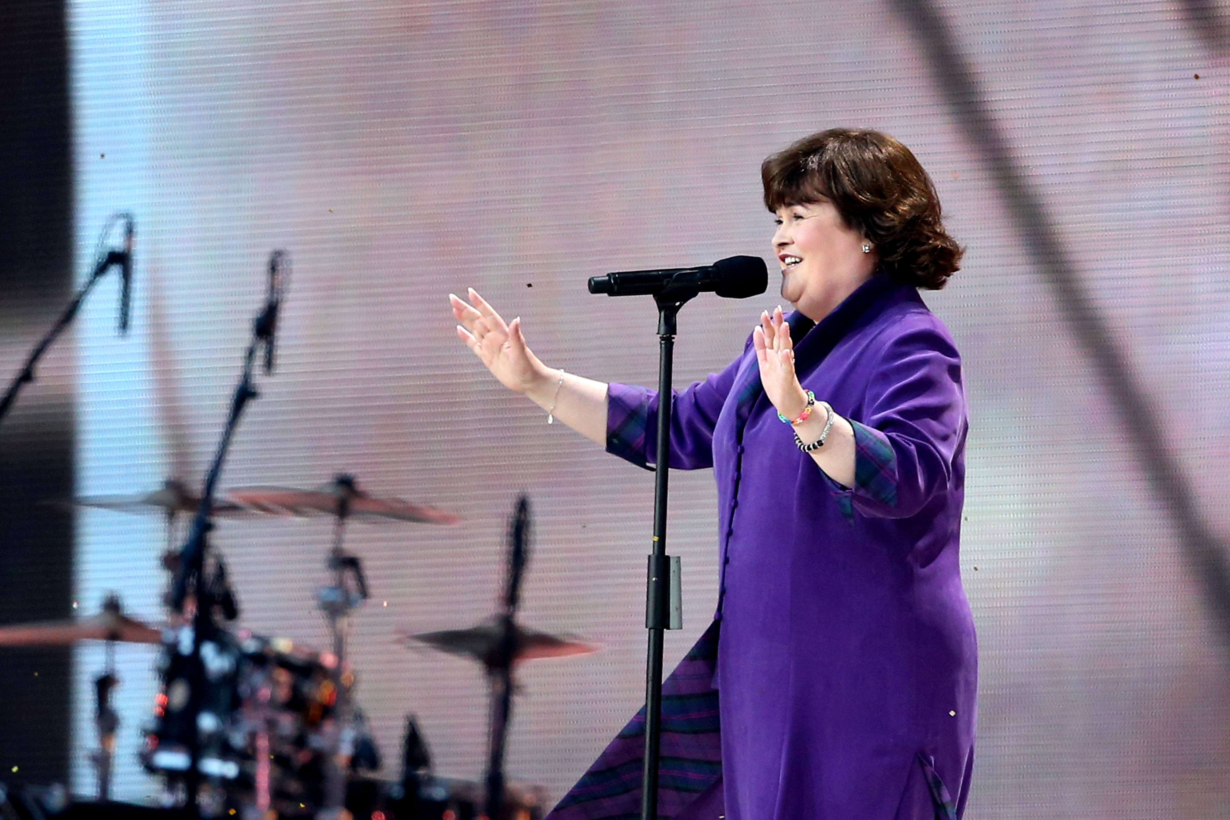 Susan Boyle performs during the opening ceremony for the Glasgow 2014 Commonwealth Games on July 23, 2014 in Glasgow, Scotland | Source: Getty Images