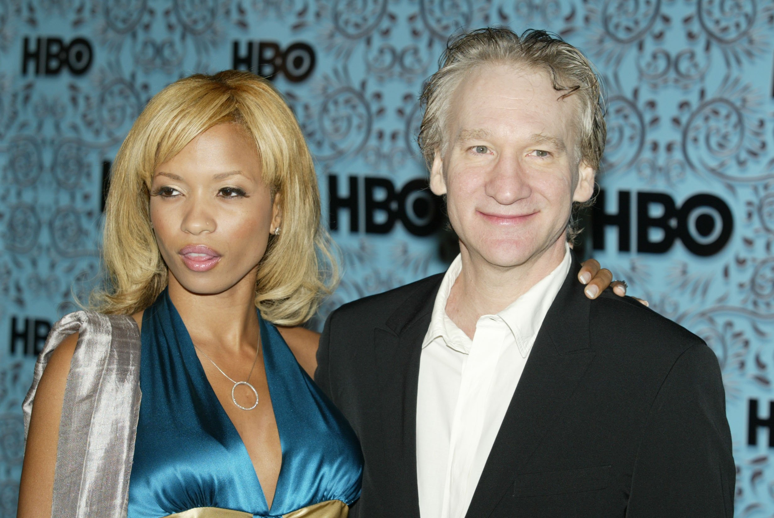 Karrine Steffans and Bill Maher at the 57th Annual Emmy Awards on September 18, 2005 | Source: Getty Images