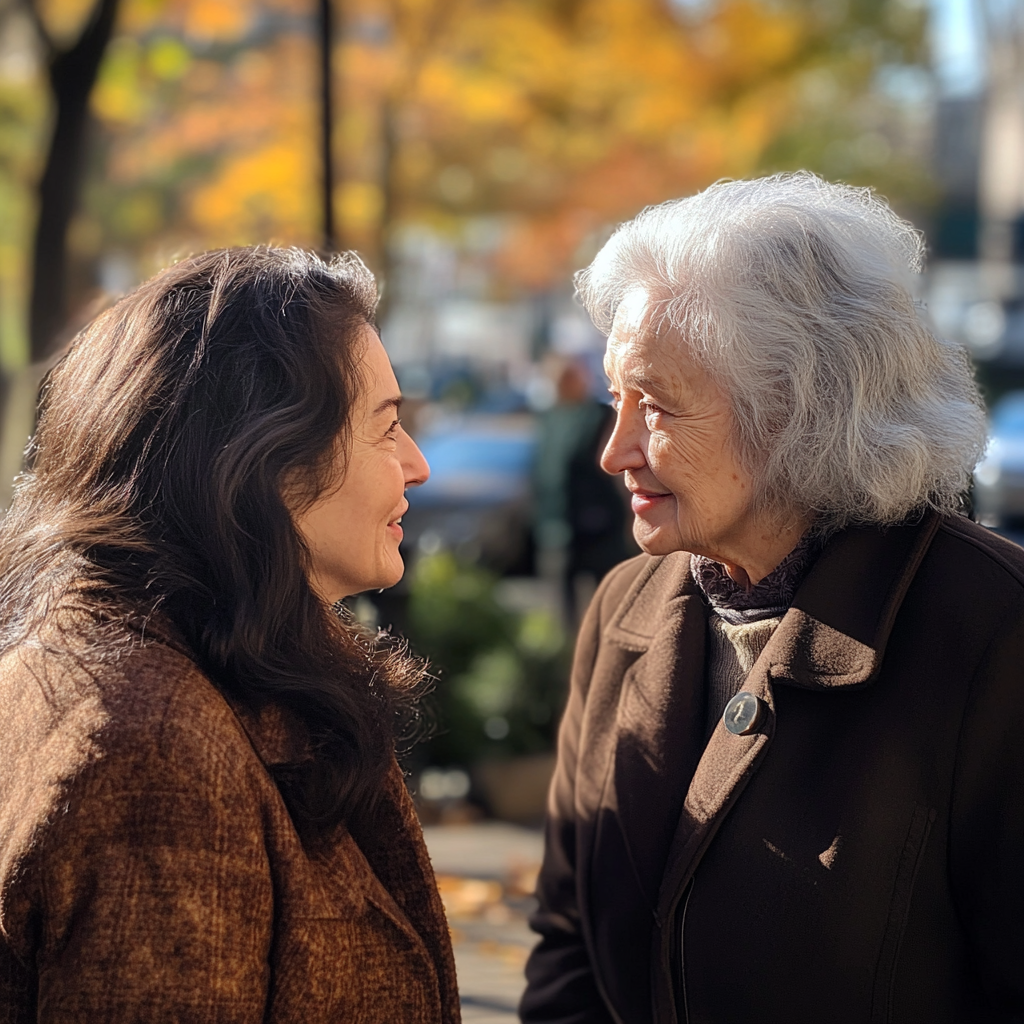 Women having a conversation | Source: Midjourney