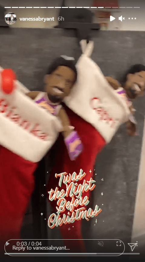 A screenshot of Bianka and Capri's sock present they got for Christmas. | Photo: Instagram/VanessaBryant