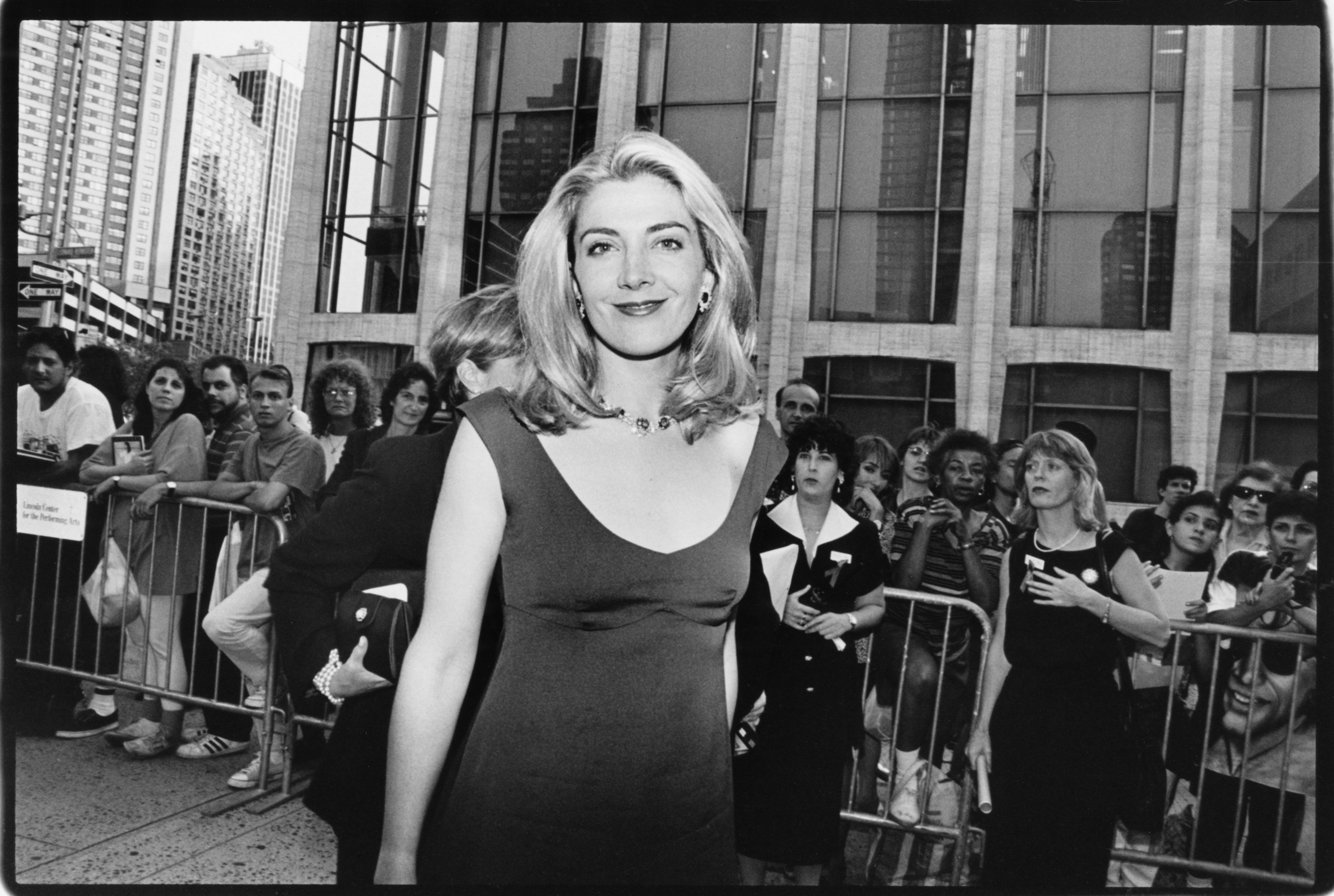Natasha Richardson posing for a photo on the red carpet at the premiere of the film "Dogma" in October 1999 in New York City, New York. / Source: Getty Images