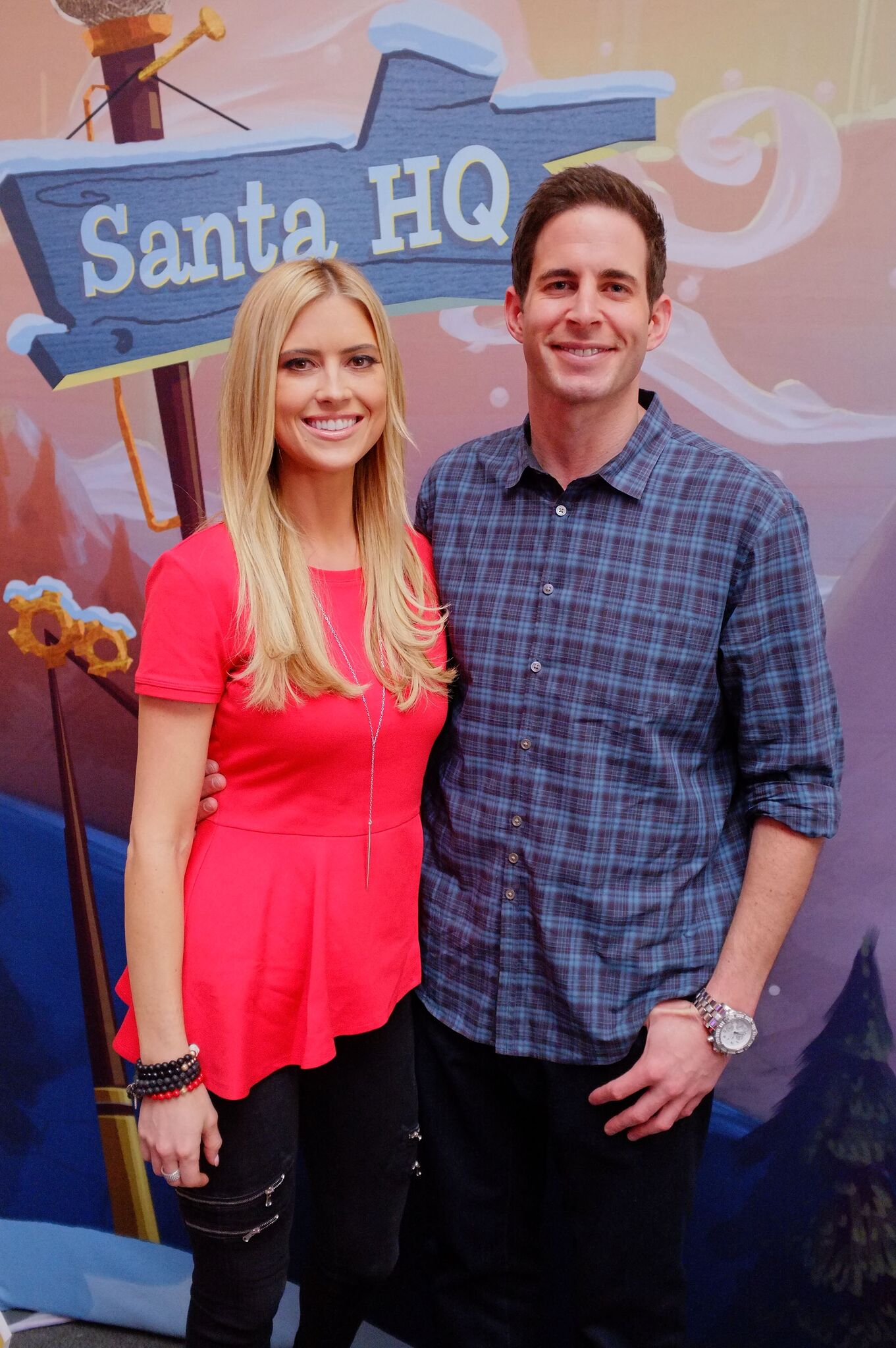 Tarek and Christina El Moussa visited the HGTV Santa HQ | Getty Images