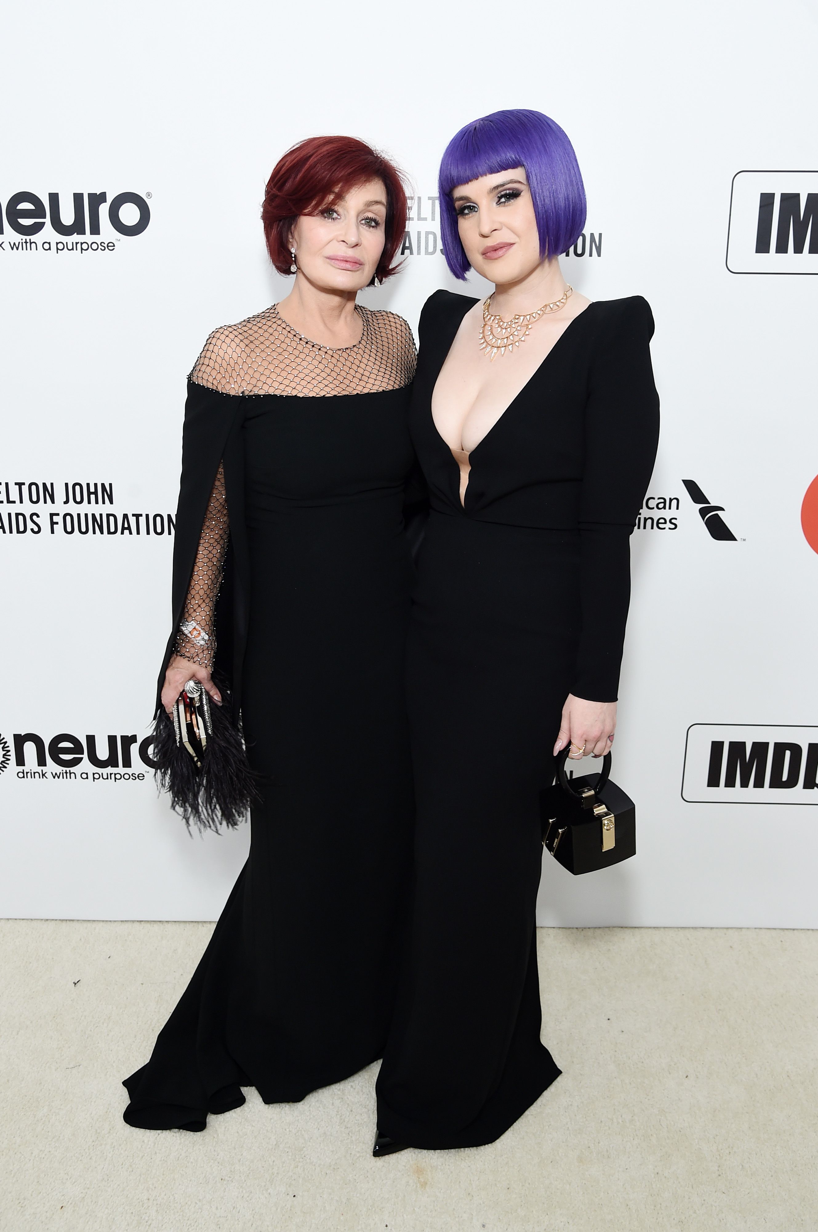 Sharon Osbourne and Kelly Osbourne during the 28th Annual Elton John AIDS Foundation Academy Awards Viewing Party on February 9, 2020, in West Hollywood, California. | Source: Getty Images