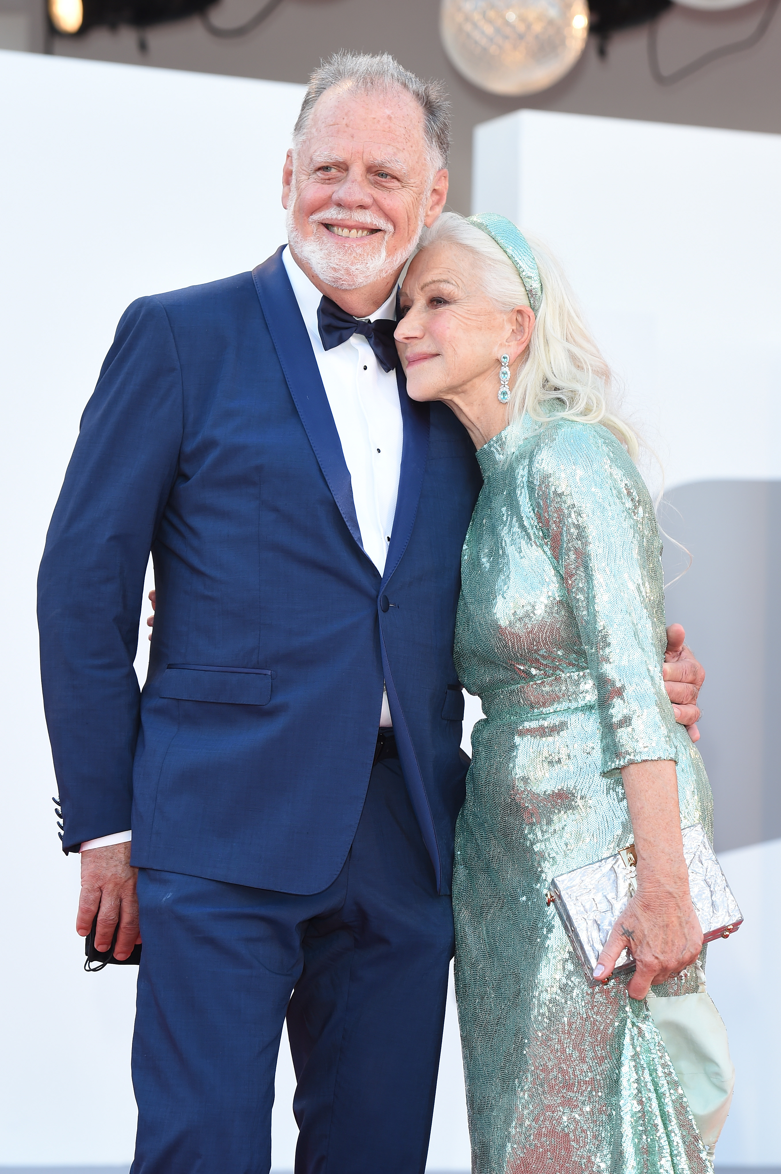 Taylor Hackford and Helen Mirren at the red carpet for the movie "Madres Paralelas" during the 78th Venice International Film Festival, on September 1, 2021, in Venice, Italy. | Source: Getty Images