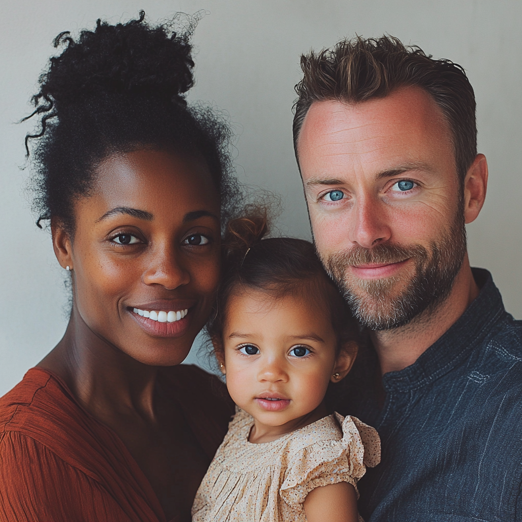 A couple with their daughter | Source: Midjourney