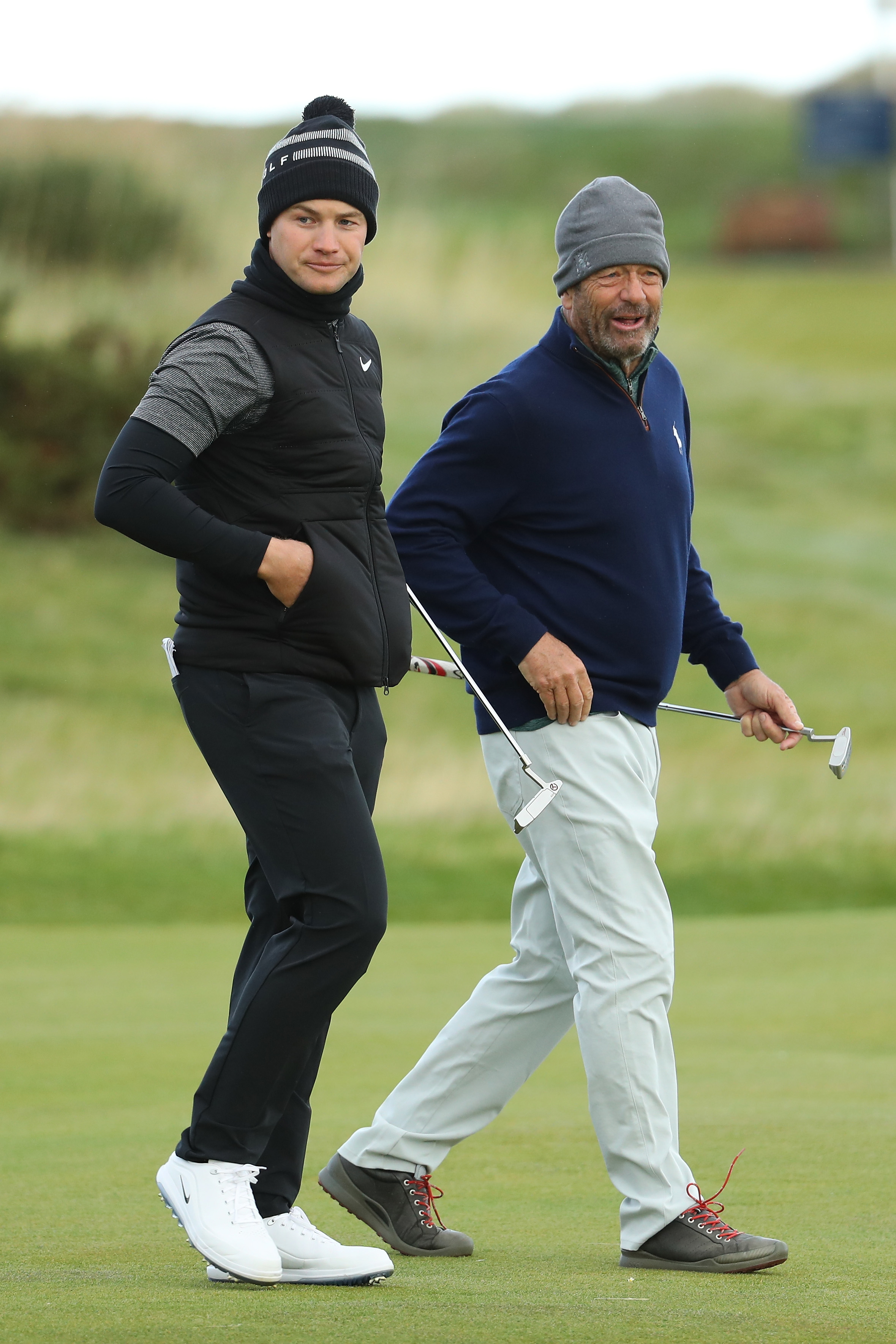 The rock icon and Oliver Fisher at the 2018 Alfred Dunhill Links Championship on October 4 in St Andrews, Scotland. | Source: Getty Images