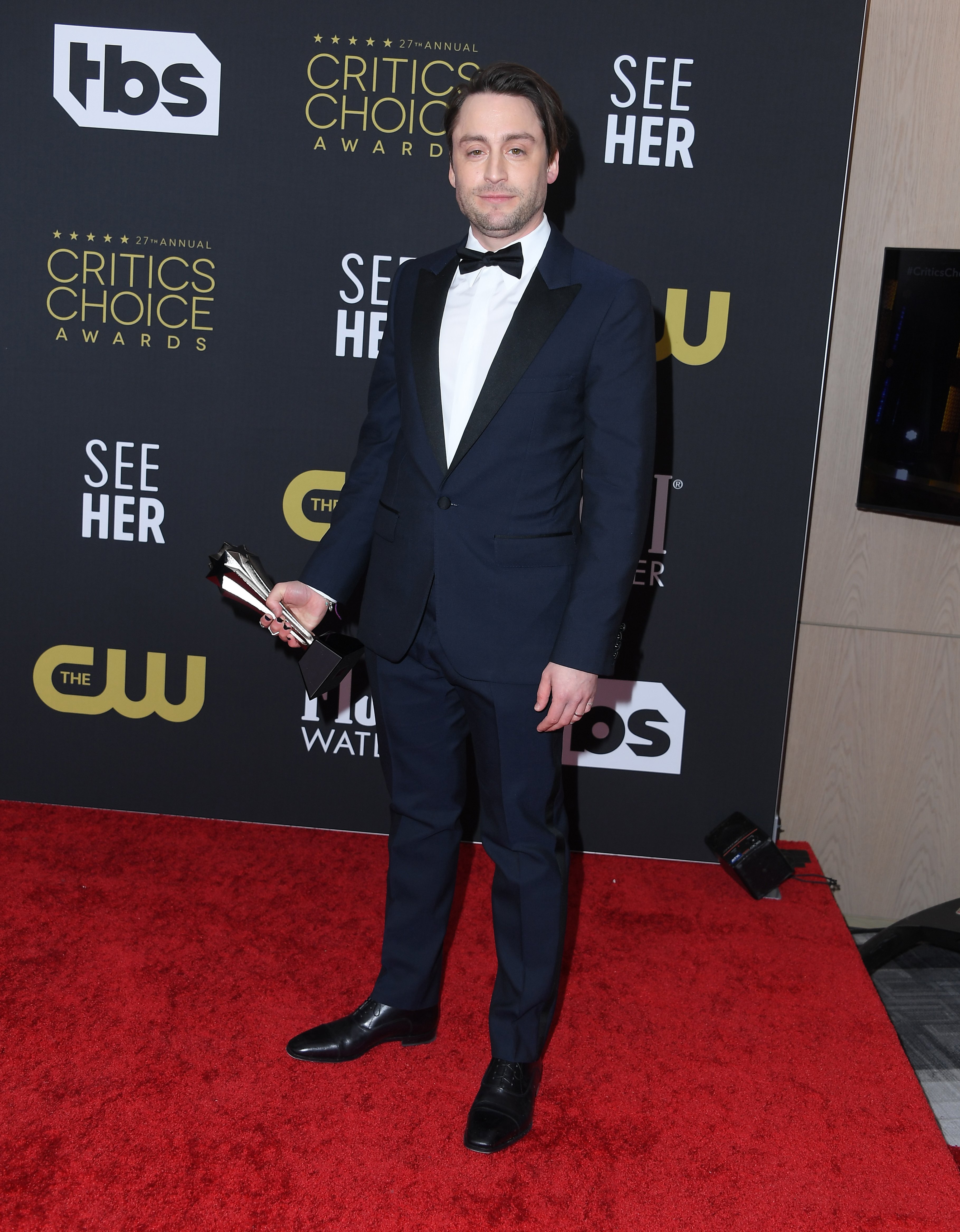 Kieran Culkin Poses at the 27th Annual Critics Choice Awards at Fairmont Century Plaza on March 13, 2022 in Los Angeles, California. | Source: Getty Images