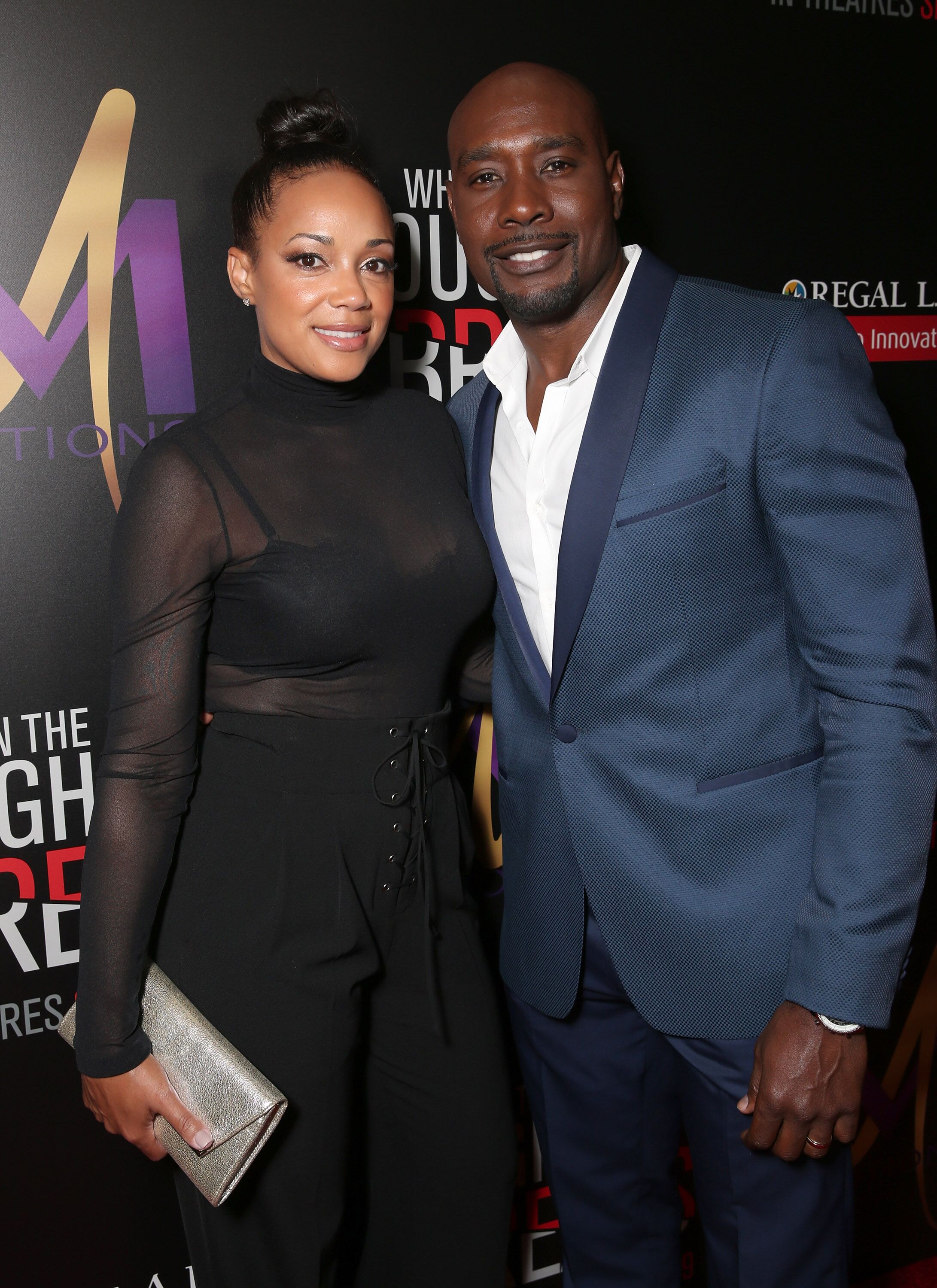 Morris Chestnut (right) and wife Pam Byse attend the Premiere Of Sony Pictures Releasing's "When The Bough Breaks" at Regal LA Live Stadium 14 on August 28, 2016 in Los Angeles, California. | Photo: Getty Images