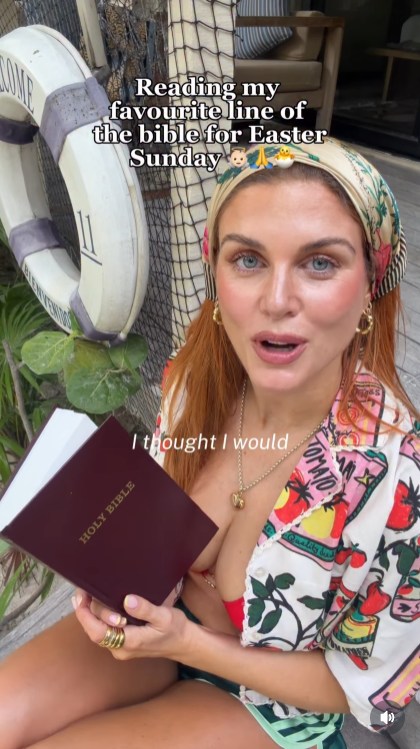 A screengrab of Ashley James' post, dated 5 April 2026. | Source: Instagram/ashleylouisejames