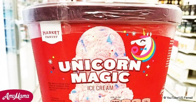 Target sells unicorn styled ice cream. But the best part is all the glitter inside