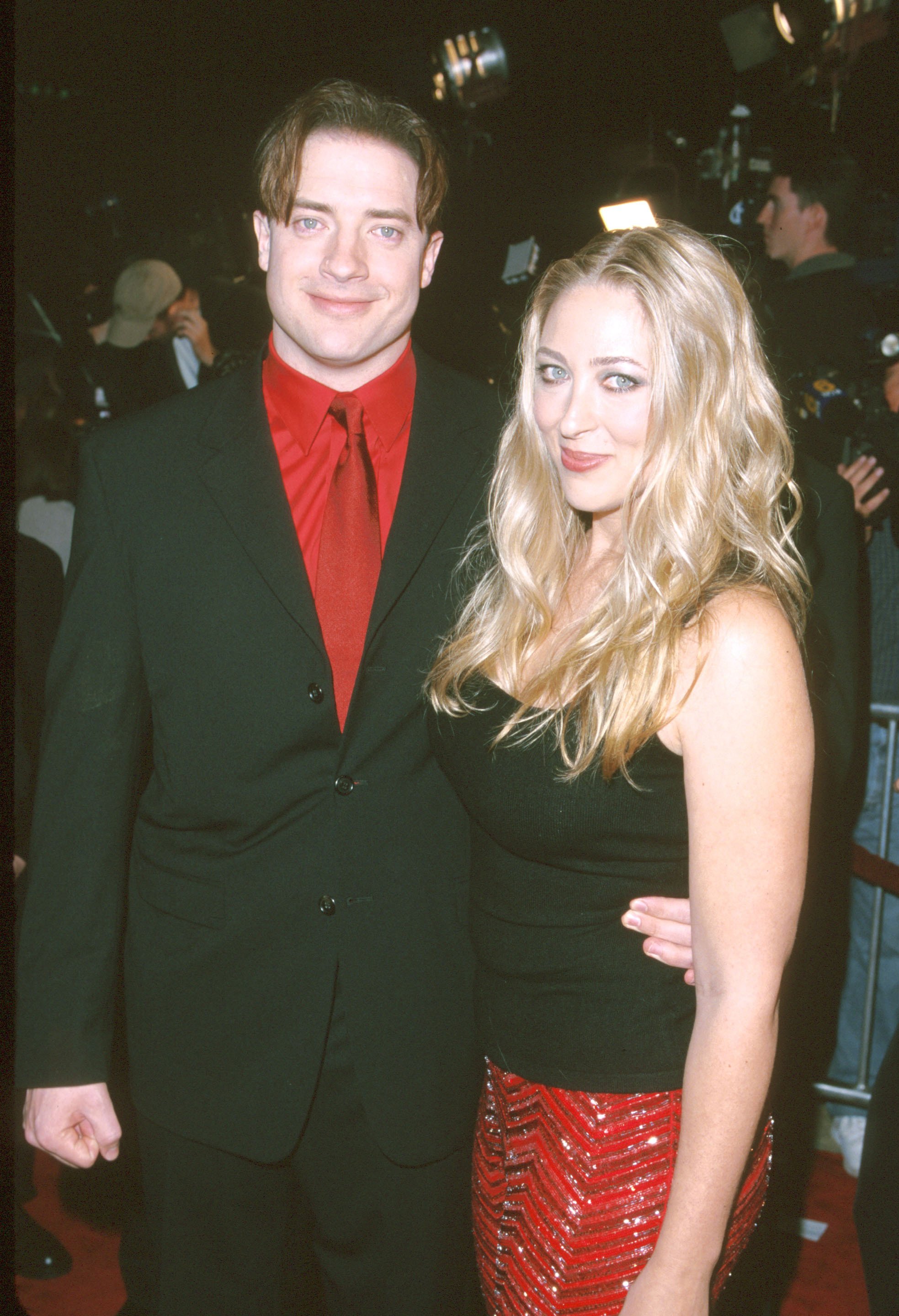 Brendan Fraser and Afton Smith at the Los Angeles "Bedazzled" premiere on October 18, 2000. | Source: Getty Images