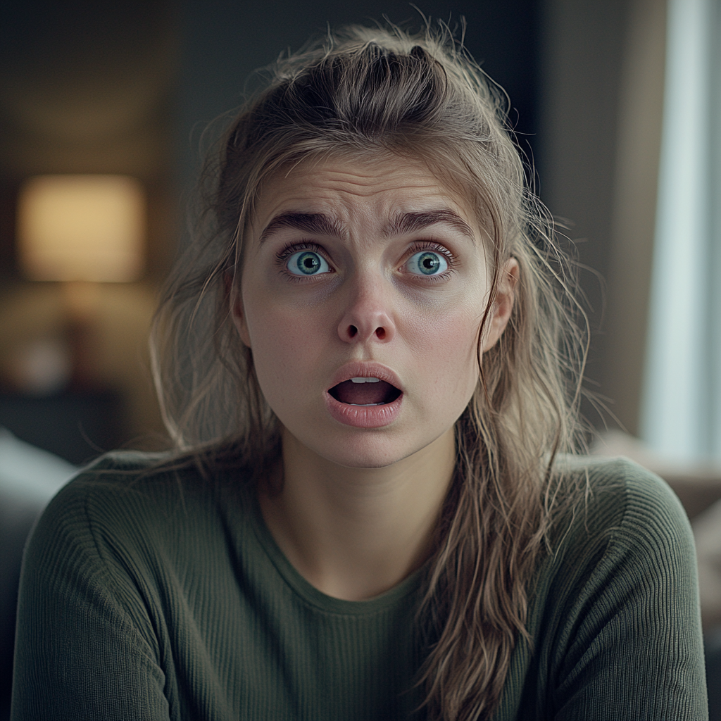 An extremely shocked woman | Source: Midjourney